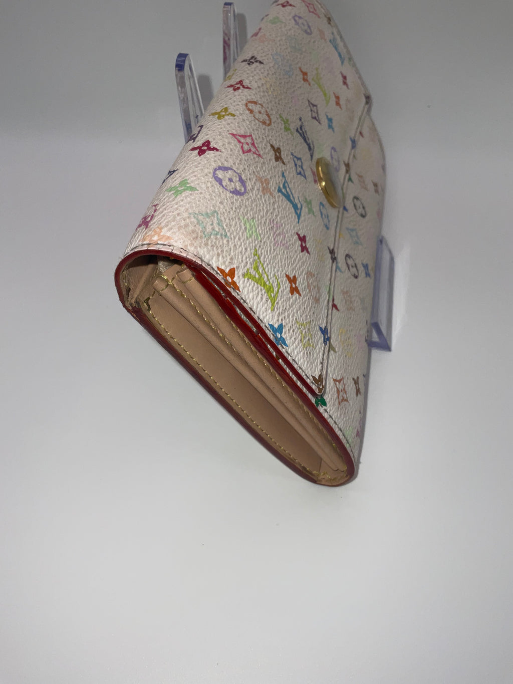 Louis Vuitton Sarah Wallet Monogram Murakami White Canvas Long Wallet with COA