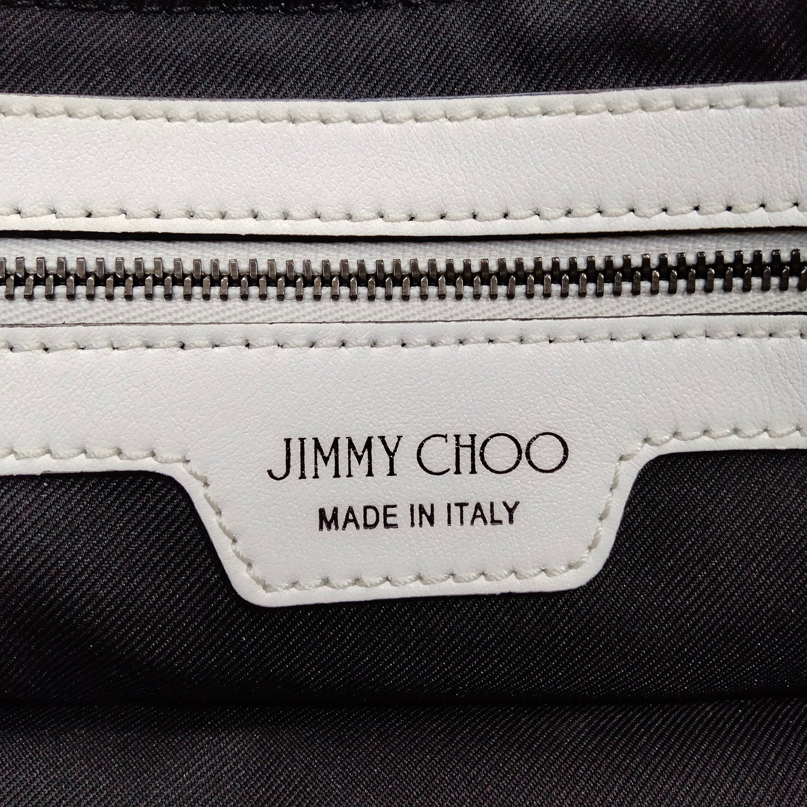 Jimmy Choo White Leather Star Studded Tote Bag