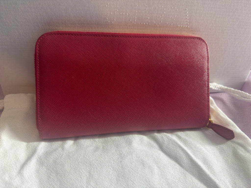 Prada Saffiano Zip-Around Wallet – interior card slots