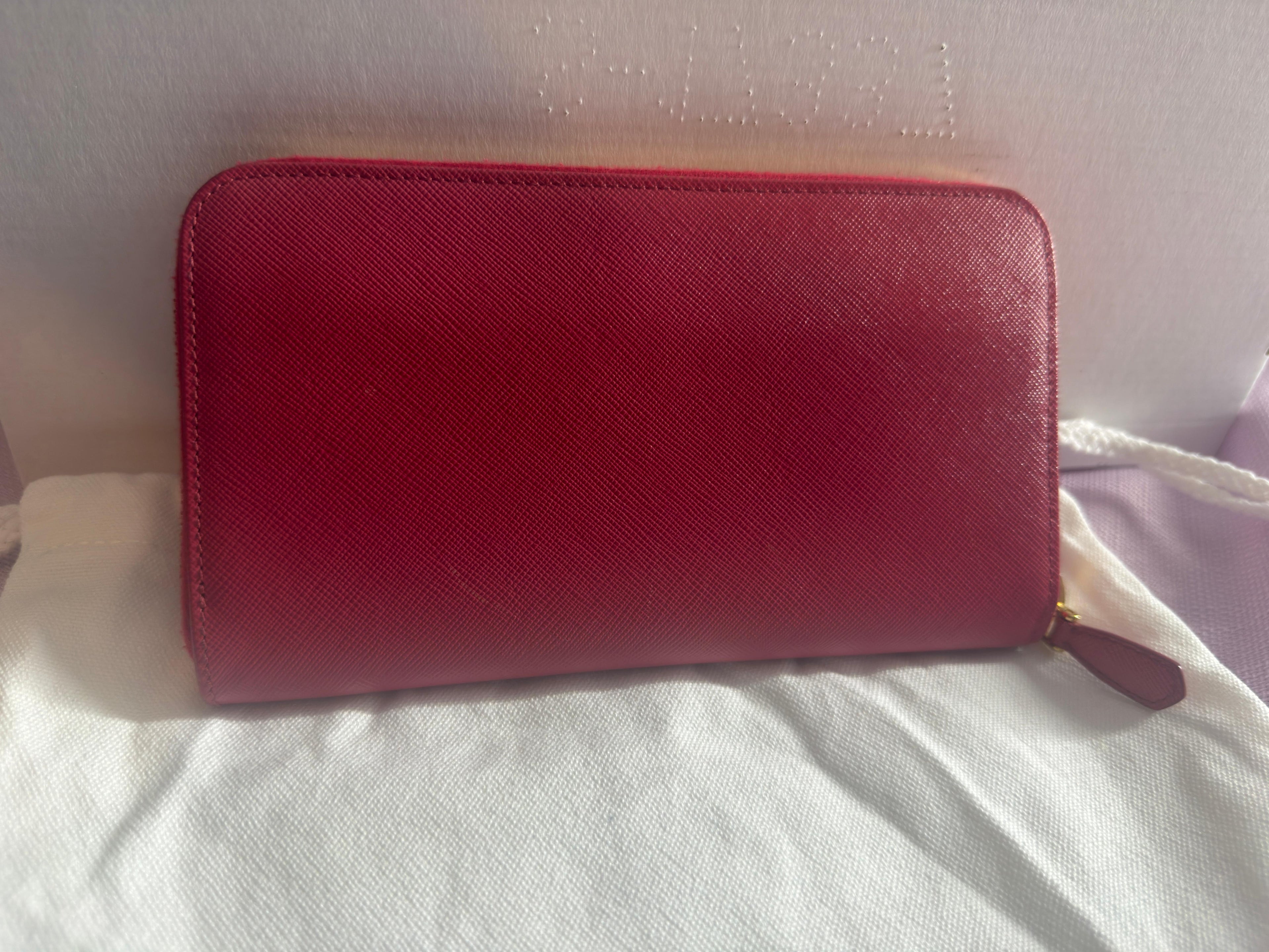 Prada Saffiano Zip-Around Wallet – interior card slots