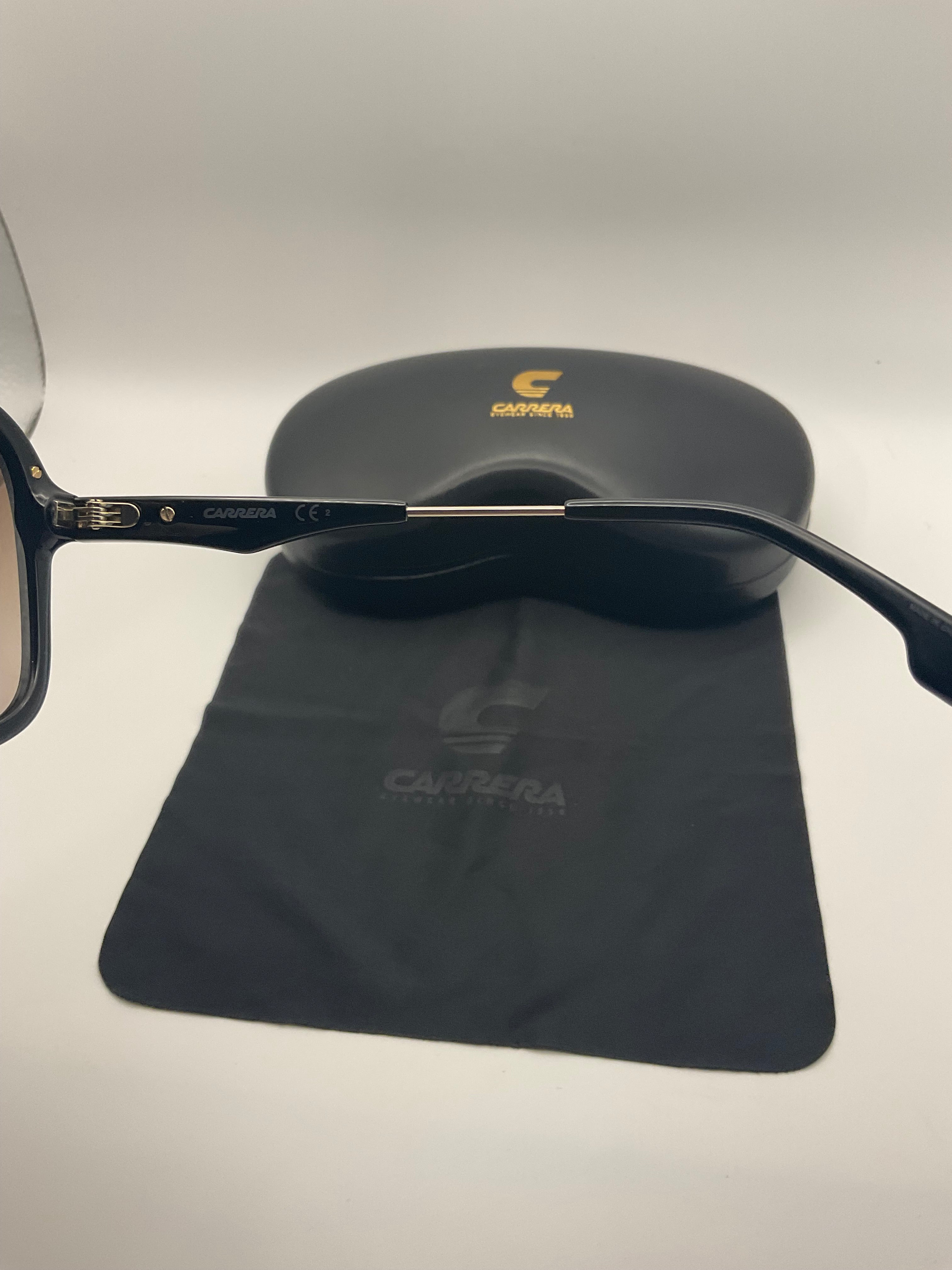 Carrera 133/S 2M2HA Black Square Sunglasses – New with Original Case