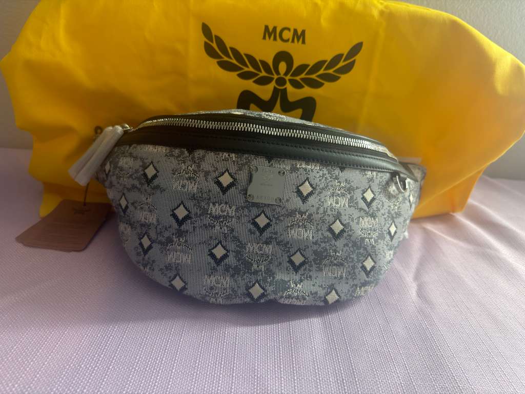 MCM Himmel Visetos Belt Bag in Grey Monogram Canvas – New with Tags, Dust Bag & Entrupy COA