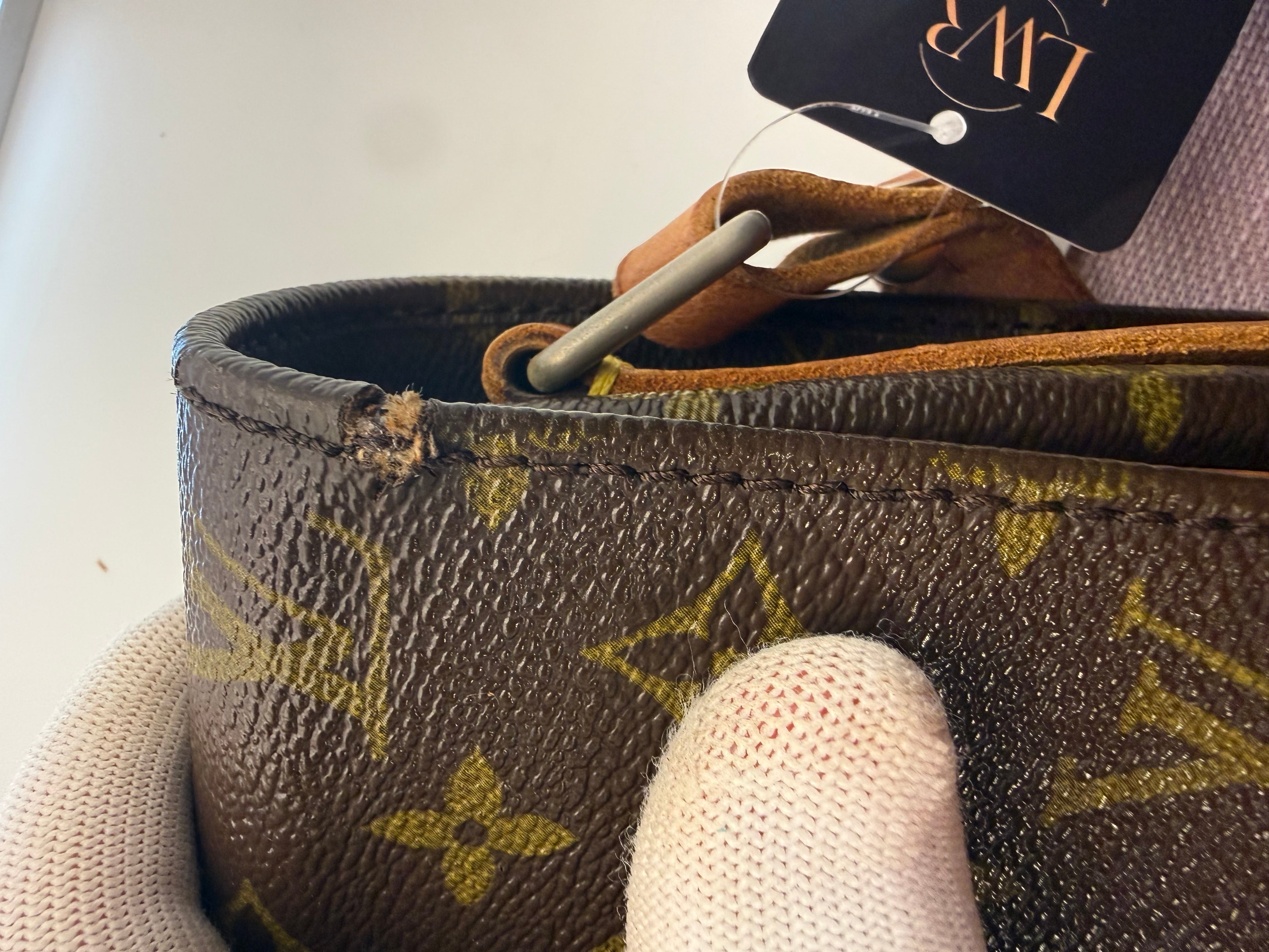 Louis Vuitton Cartouchière MM Monogram Canvas Crossbody Messenger Bag | Authentic Vintage