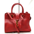 Saint Laurent Sac de Jour Small Red Leather Top Handle Bag with Gold-Tone Hardware