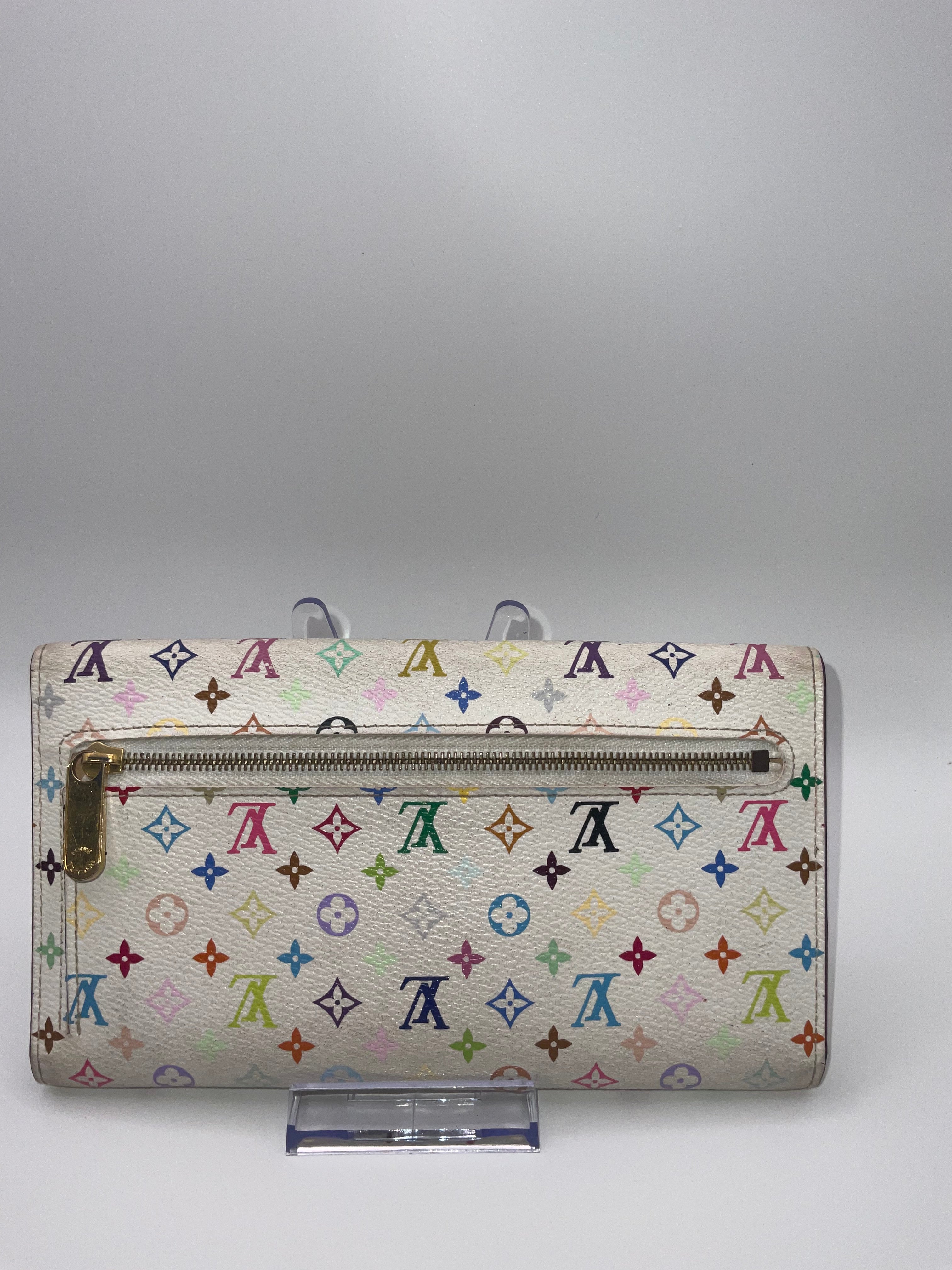 Louis Vuitton Eugenie Long Wallet White Murakami b Monogram Canvas | Authentic w/ COA
