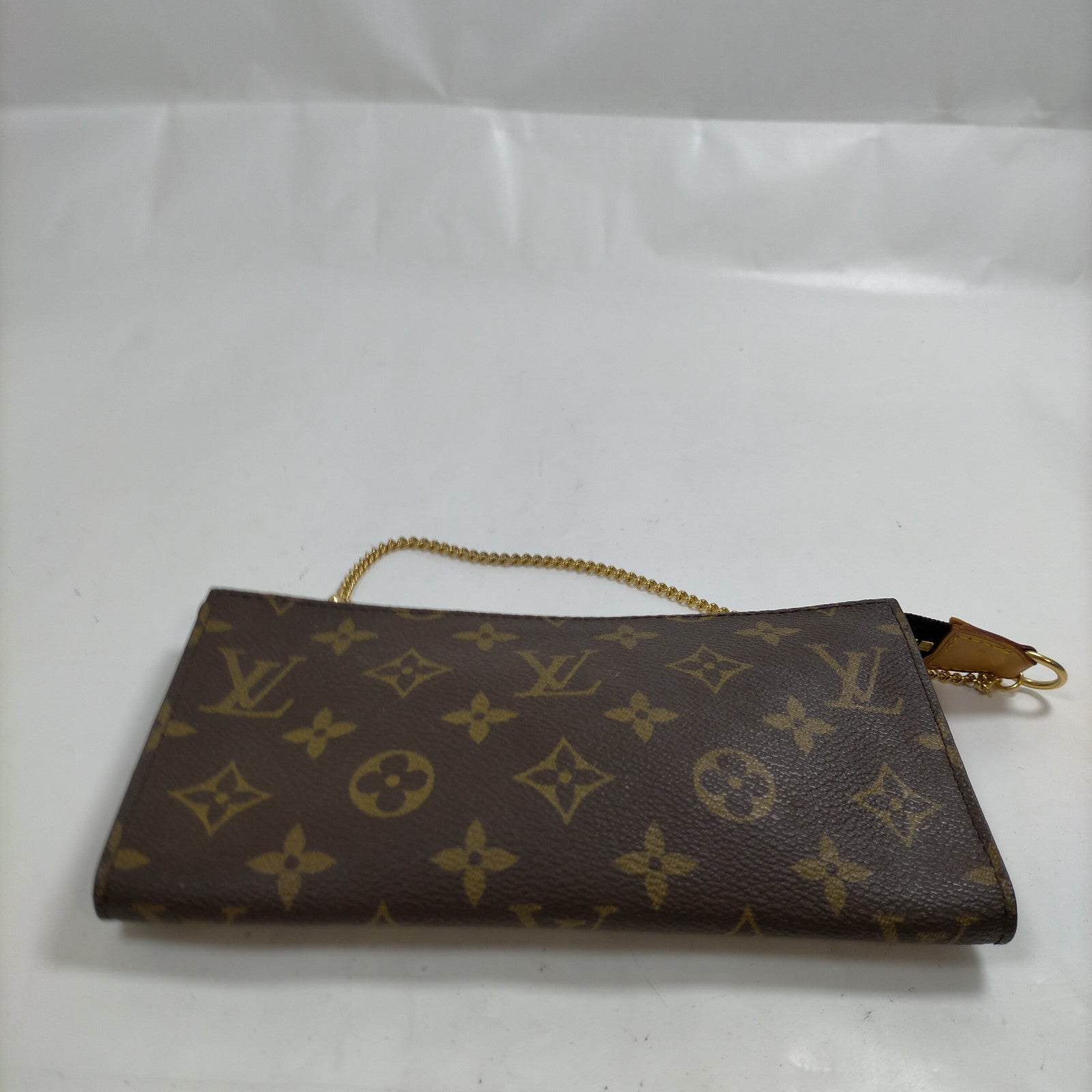 Louis Vuitton Monogram Pochette Twin GM M51852 with Gold-Tone Chain