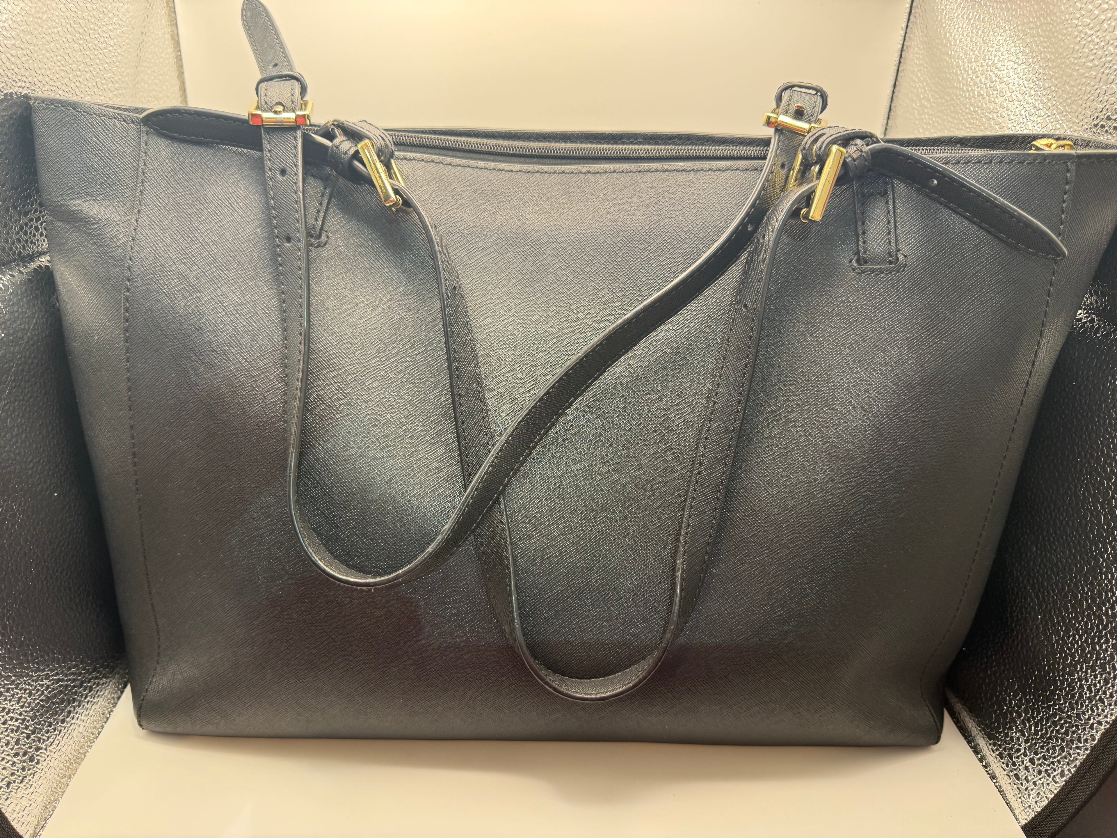Tory Burch York Black Saffiano Leather Tote