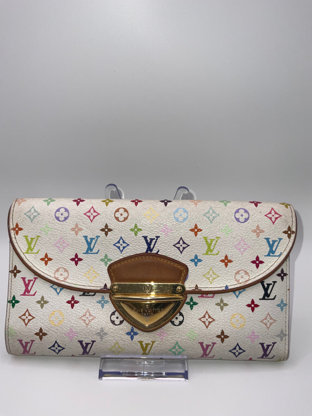 Louis Vuitton Eugenie Long Wallet White Murakami b Monogram Canvas | Authentic w/ COA