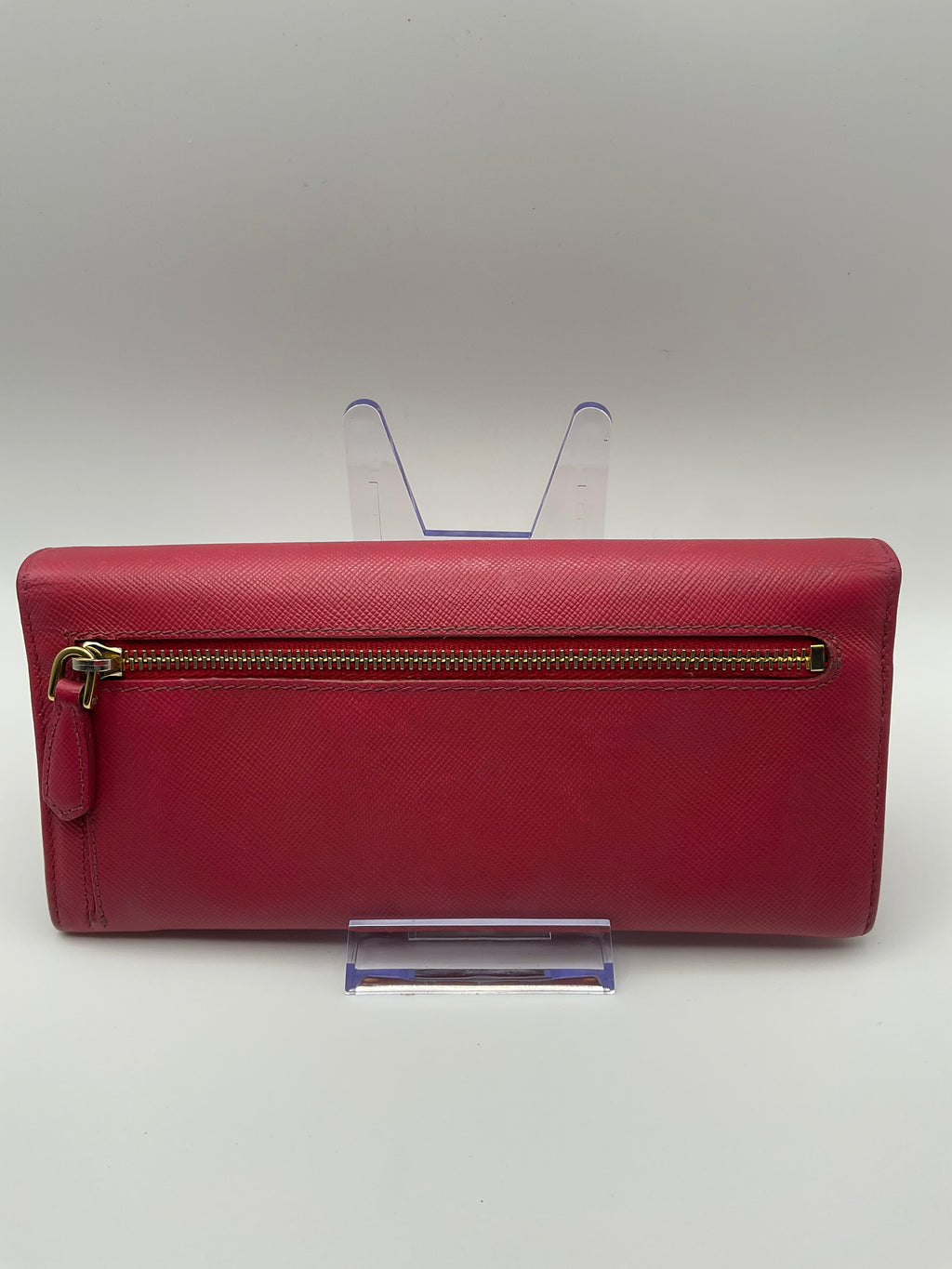 Prada Fiocco Bow Saffiano Leather Continental Wallet Pink | Authentic | COA Included