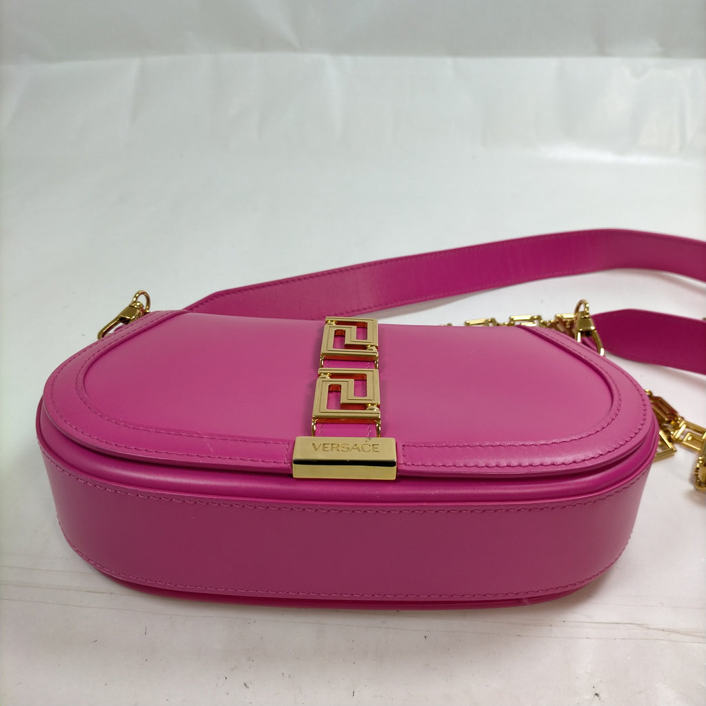 Versace Greca Goddess Pink Leather Shoulder & Crossbody Bag