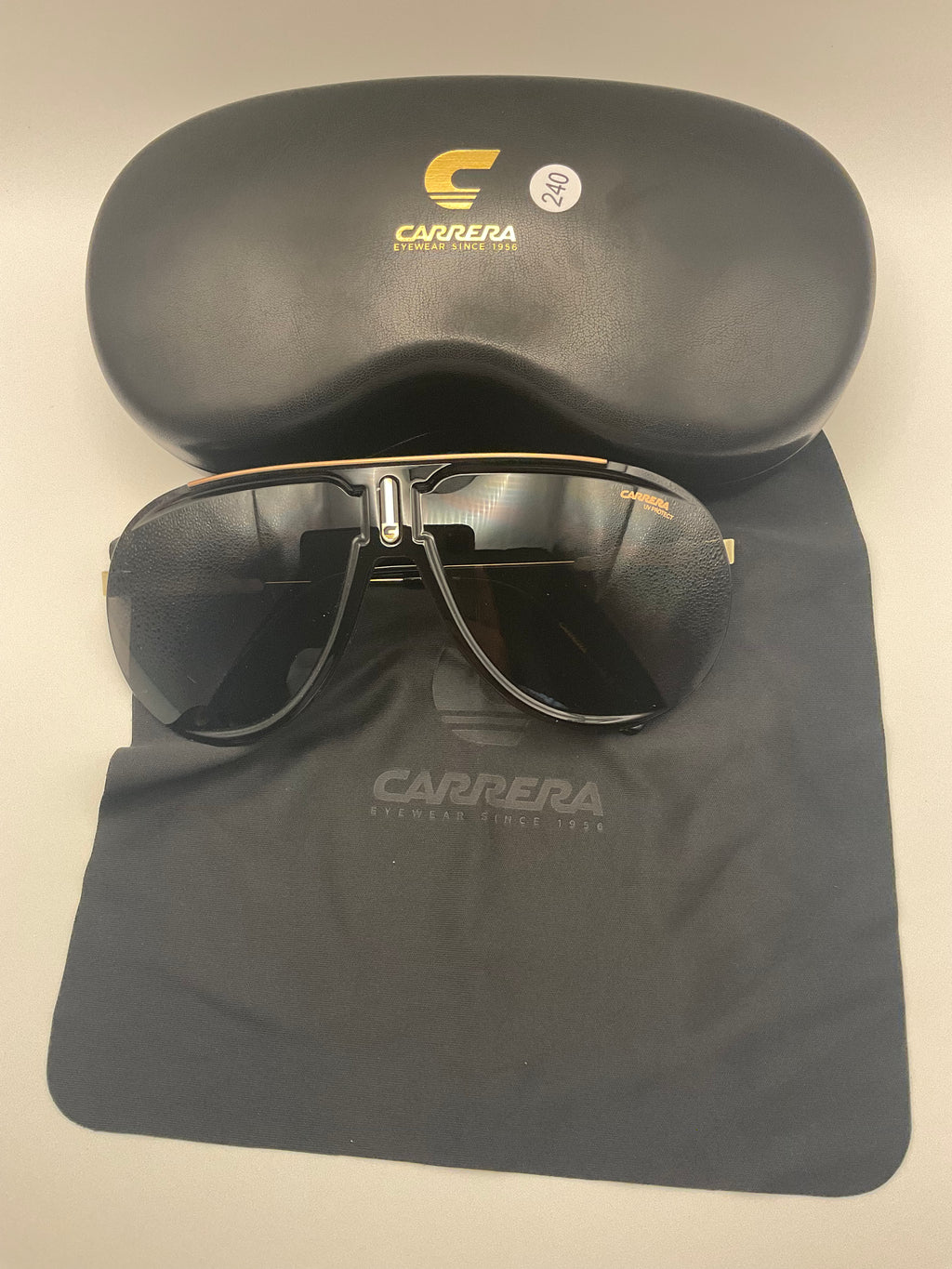 Carrera Superchampion Special Edition Aviator Sunglasses – Blue Mirror Lenses – New with Case