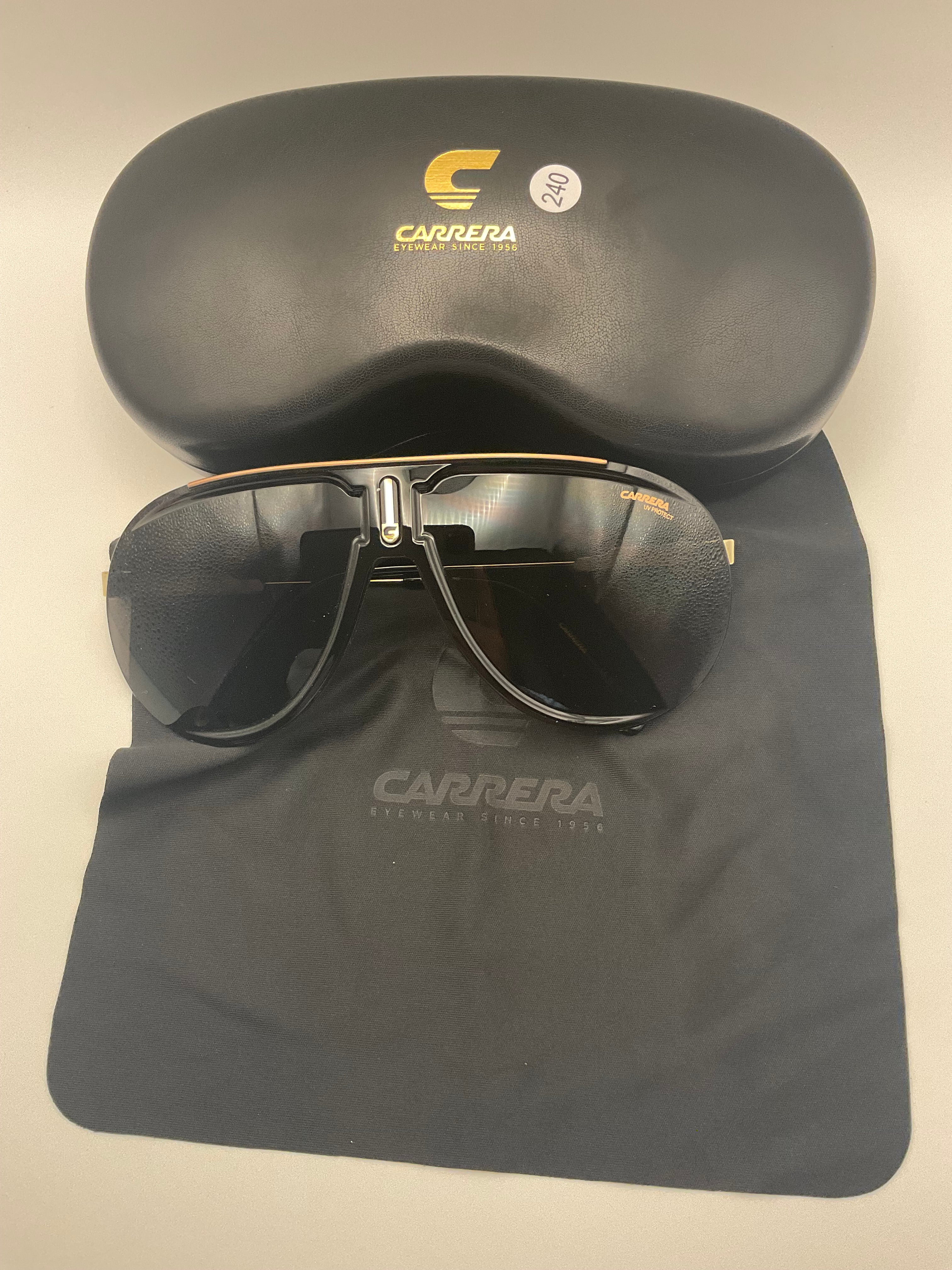 Carrera Superchampion Special Edition Aviator Sunglasses – Blue Mirror Lenses – New with Case