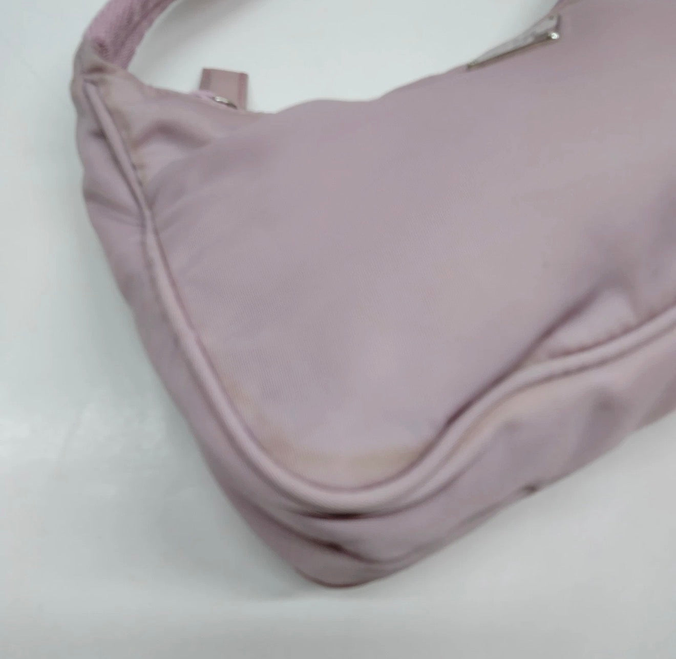 PRADA Pink Nylon Mini Shoulder Bag Silver Hardware Made in Italy | COA