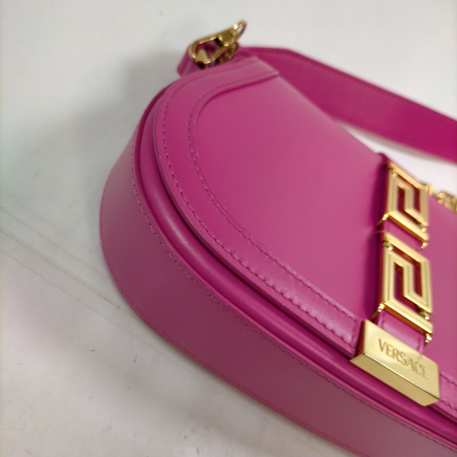 Versace Greca Goddess Pink Leather Shoulder & Crossbody Bag