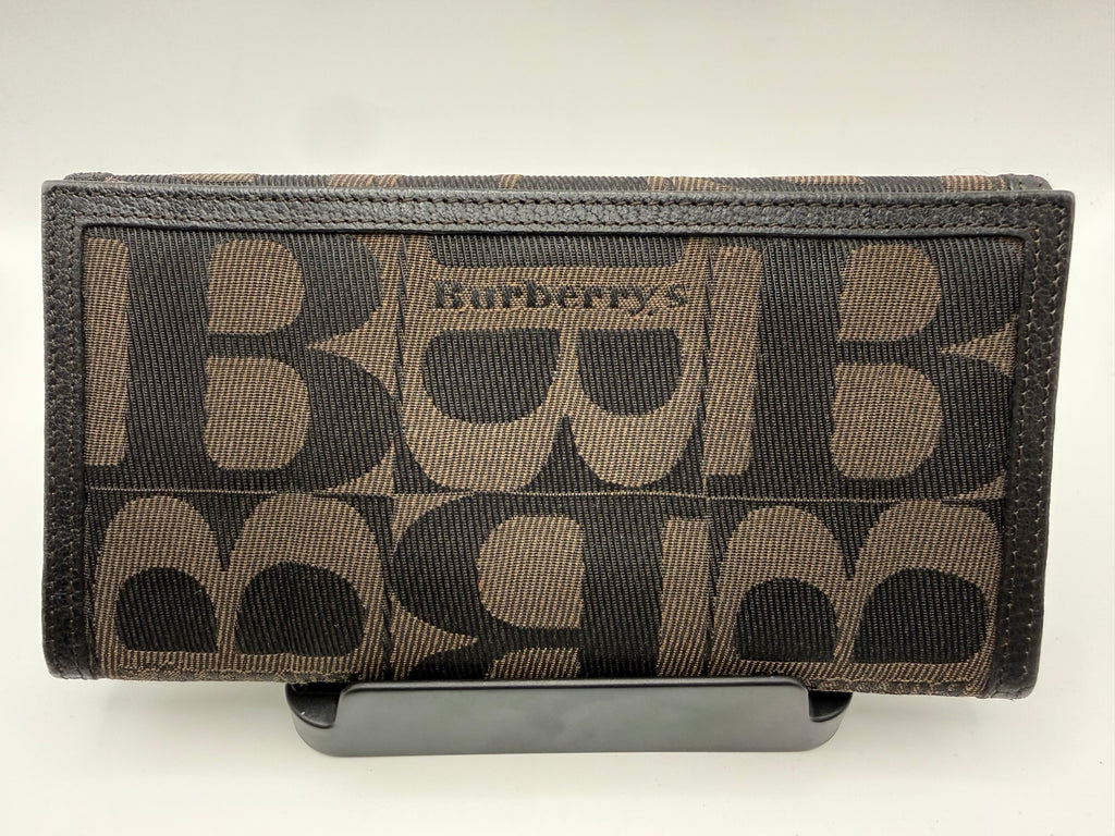Burberrys of London Vintage Continental Long Wallet – Brown/Black