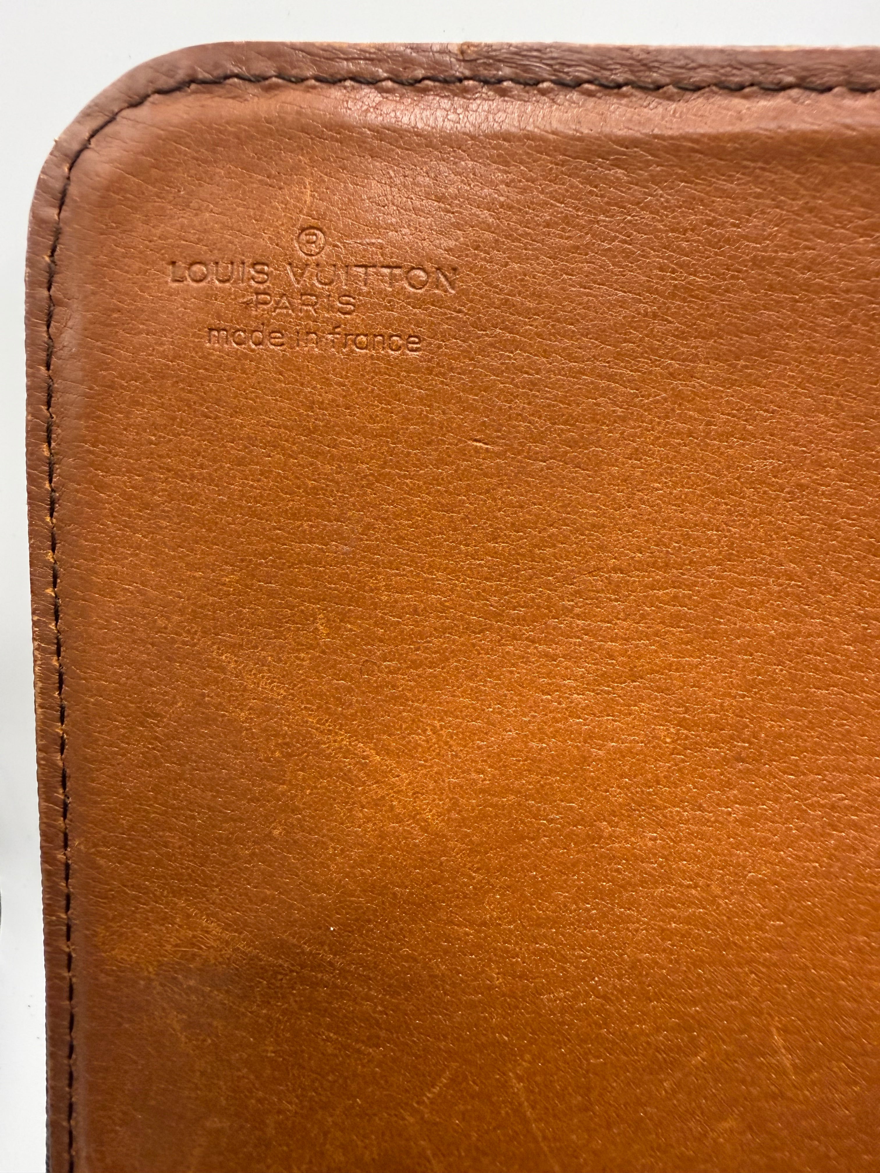 Louis Vuitton Cartouchière MM Monogram Canvas Crossbody Messenger Bag | Authentic Vintage