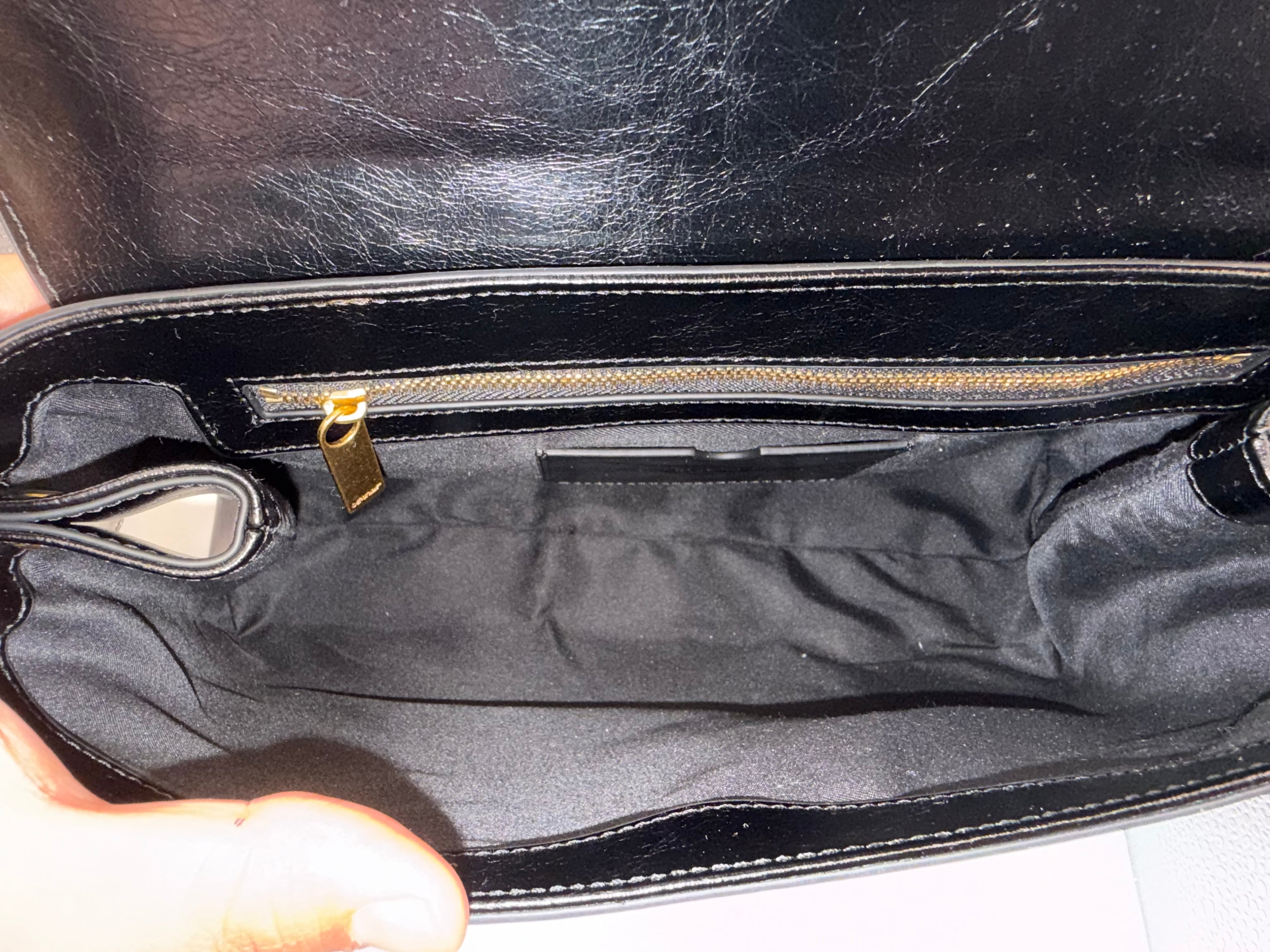 Off-White Jitney Black Leather Shoulder Bag with Gold Arrow Logo