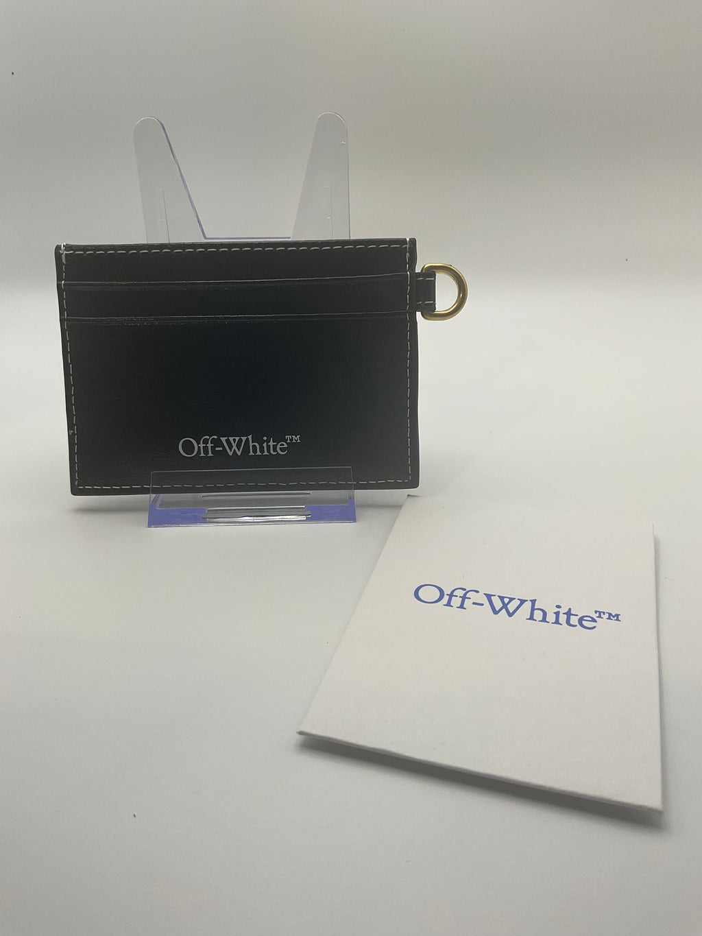 Off-White Black Leather Arrow Logo Card Holder | New with Tags