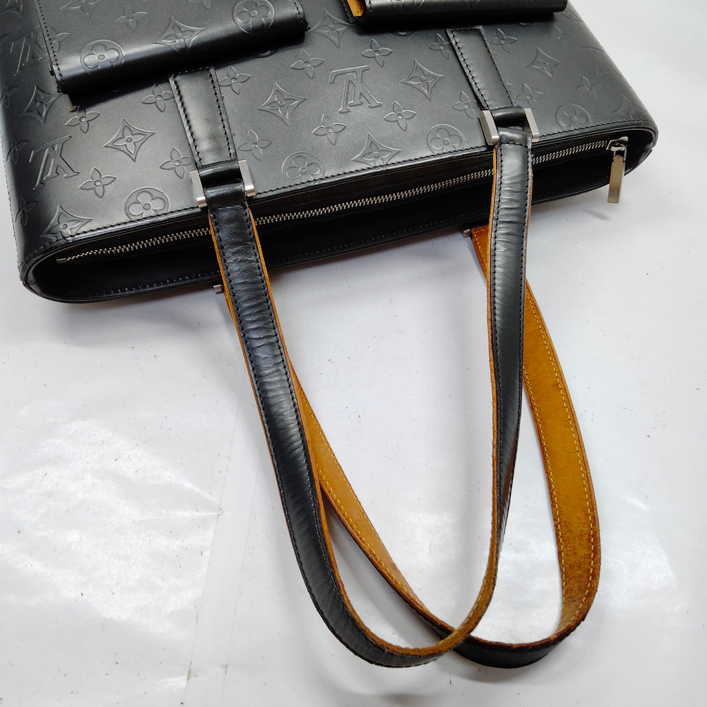 Louis Vuitton Monogram Mat Stockton Tote M55112 Black