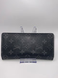 Louis Vuitton Brazza Wallet Monogram Eclipse Canvas Black Long Wallet