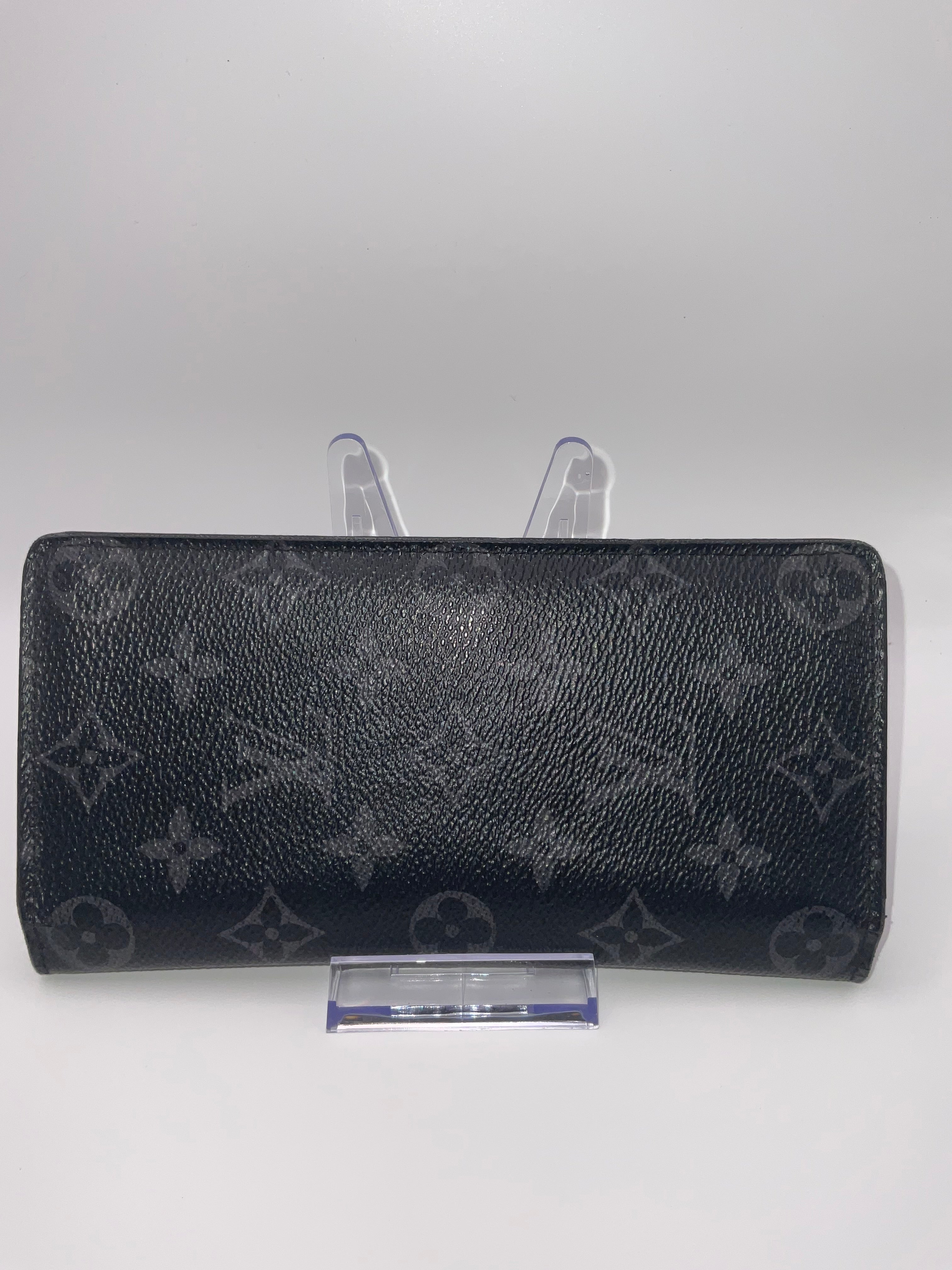 Louis Vuitton Brazza Wallet Monogram Eclipse Canvas Black Long Wallet