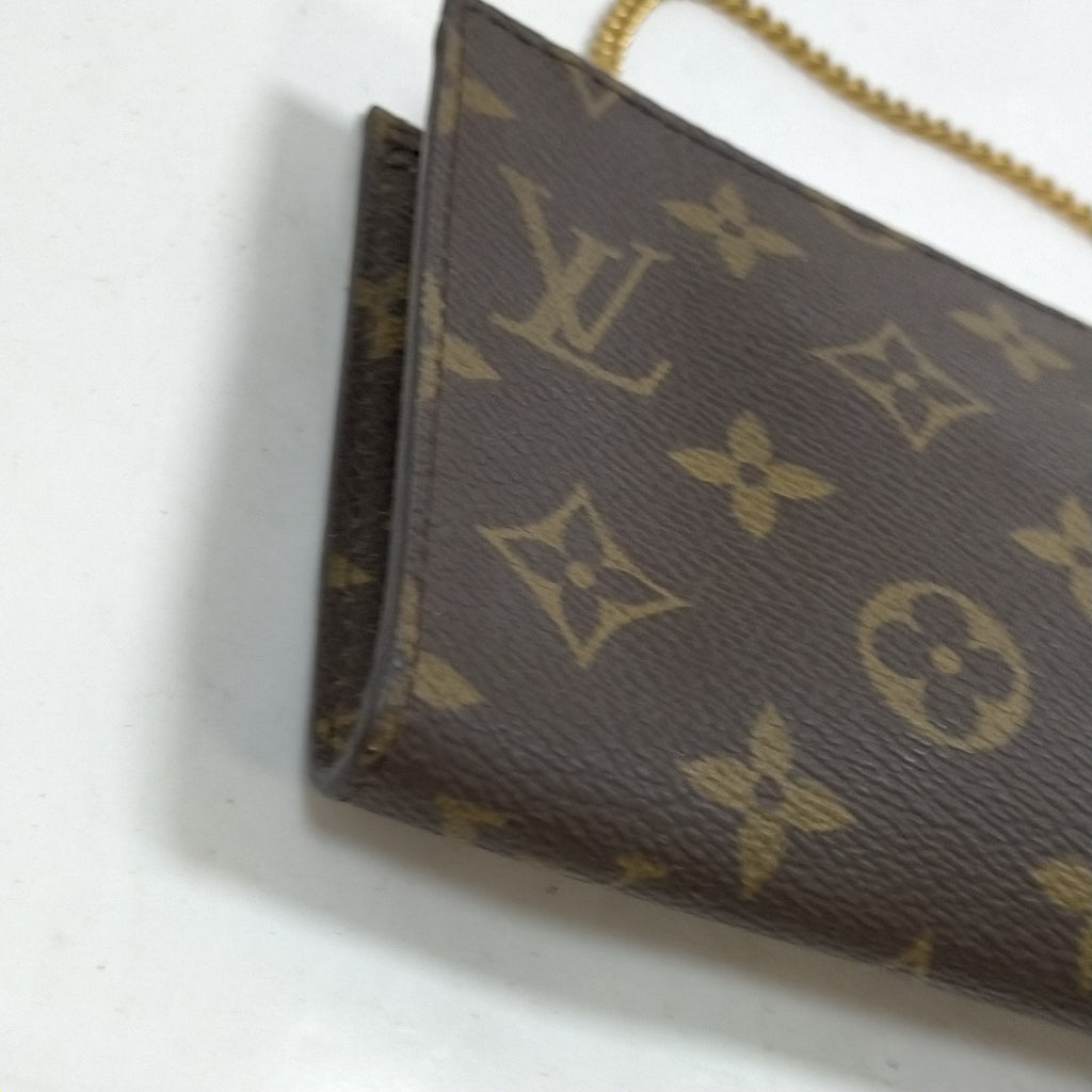 Louis Vuitton Monogram Pochette Twin GM M51852 with Gold-Tone Chain