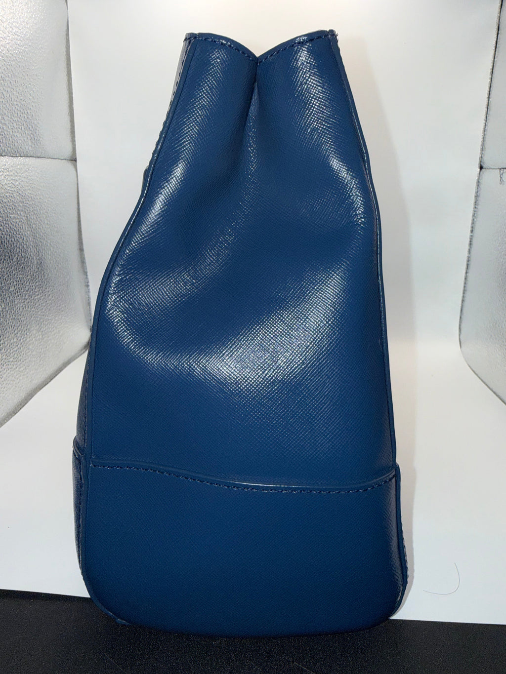 Tory Burch Robinson Double-Zip Tote | Navy Blue Saffiano Leather | Medium