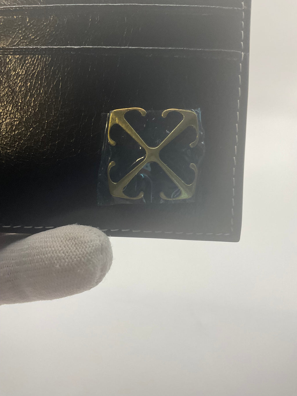 Off-White Black Leather Arrow Logo Card Holder | New with Tags