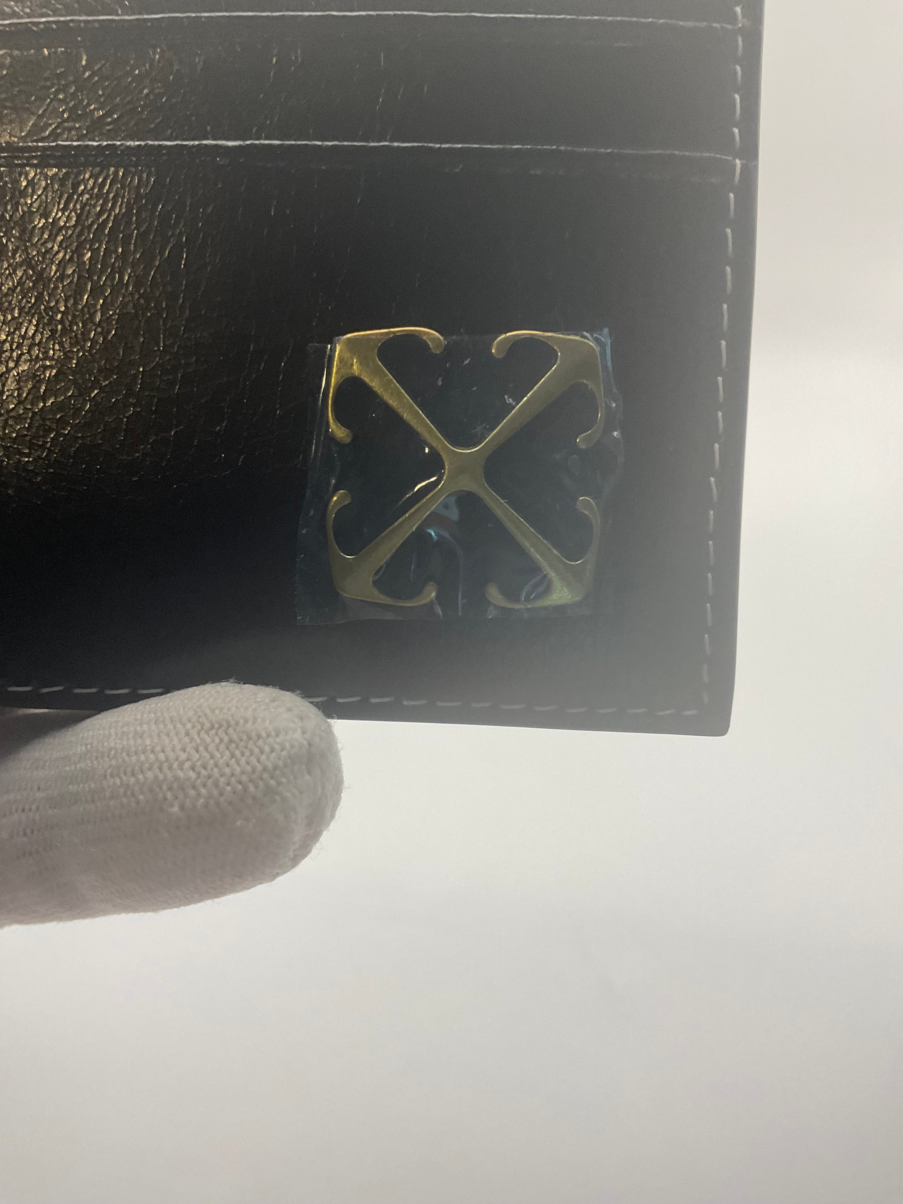 Off-White Black Leather Arrow Logo Card Holder | New with Tags