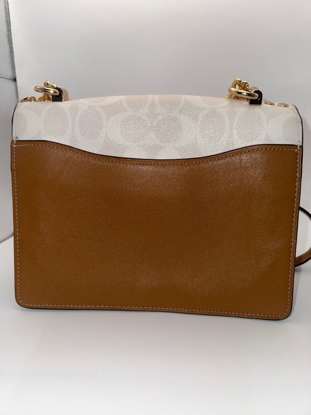 Coach Signature Canvas Crossbody Bag – Ivory/Saddle