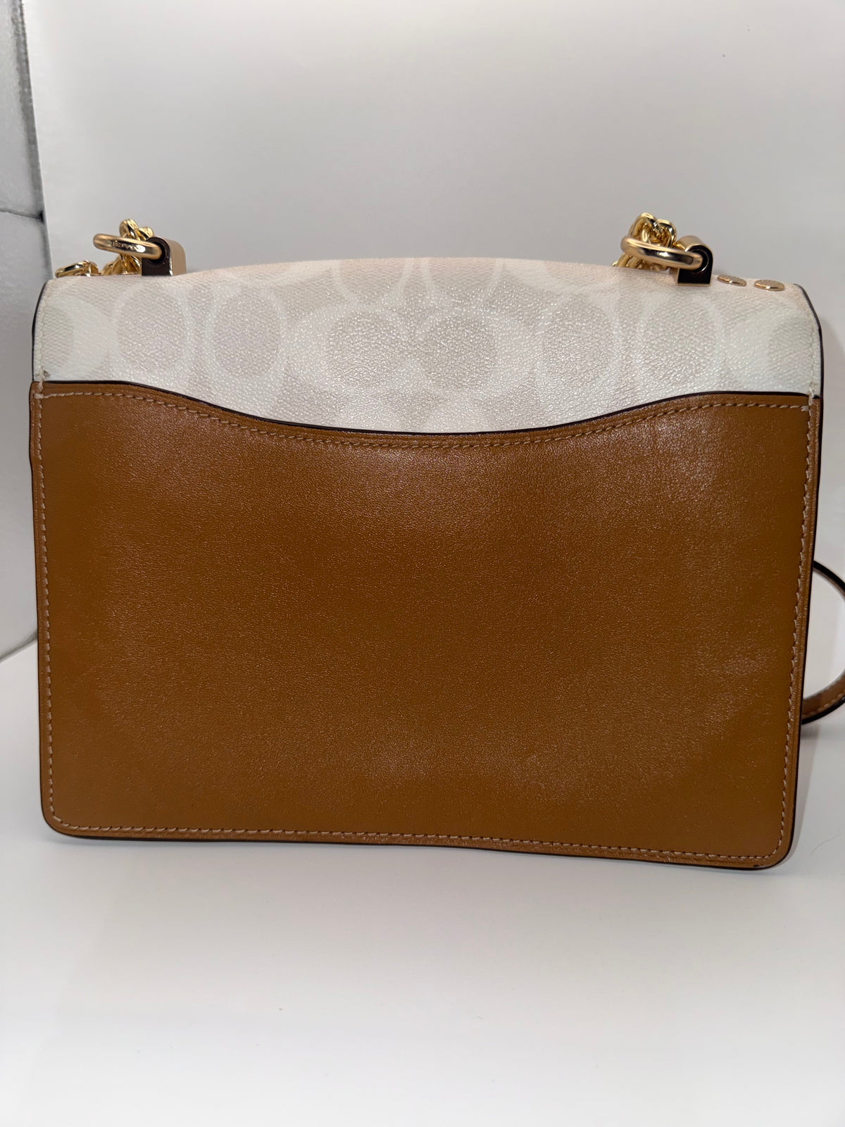 Coach Signature Canvas Crossbody Bag – Ivory/Saddle