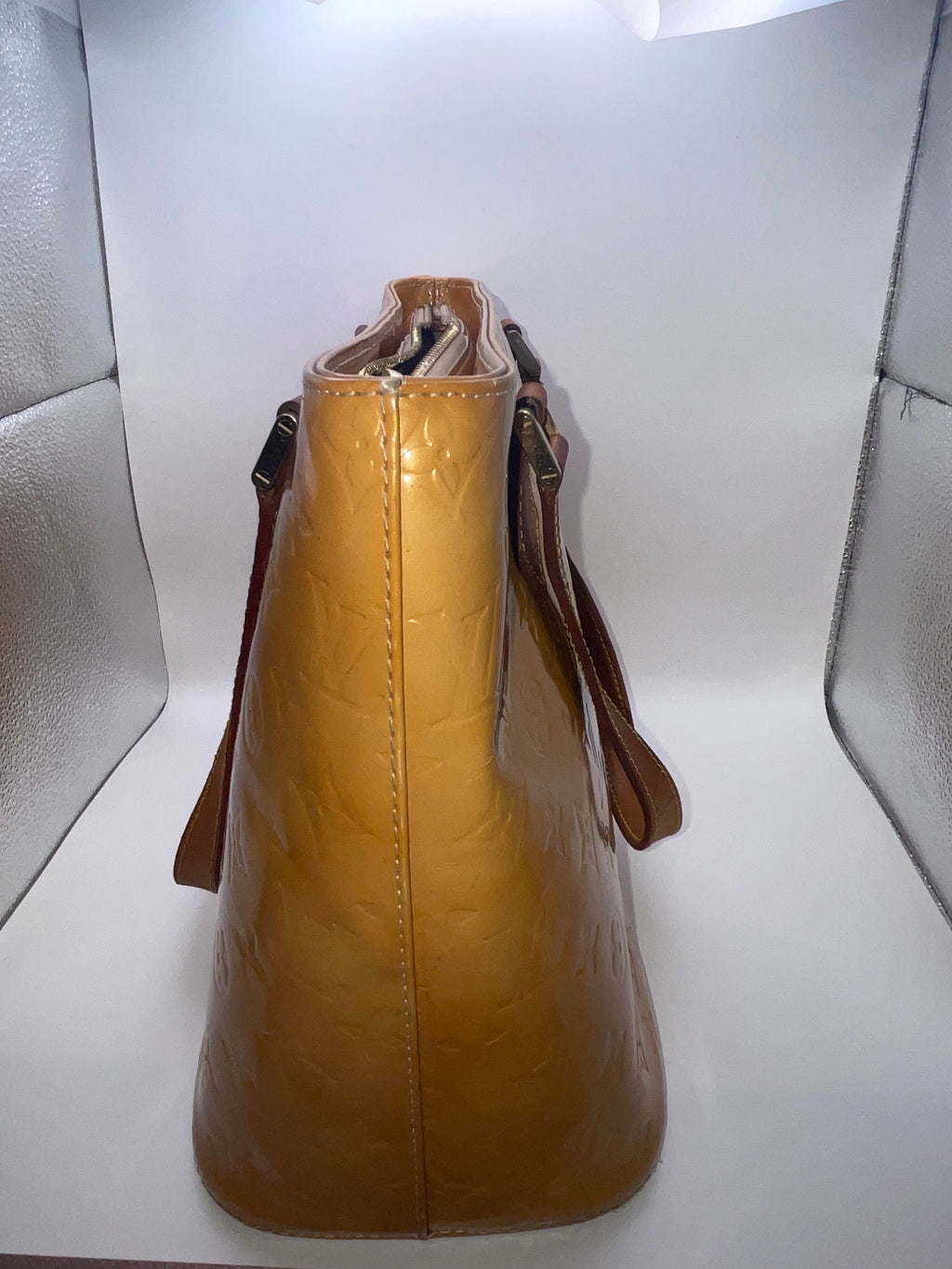Louis Vuitton Houston Monogram Vernis Leather Tote Bag Beige | Made in France | Authentic