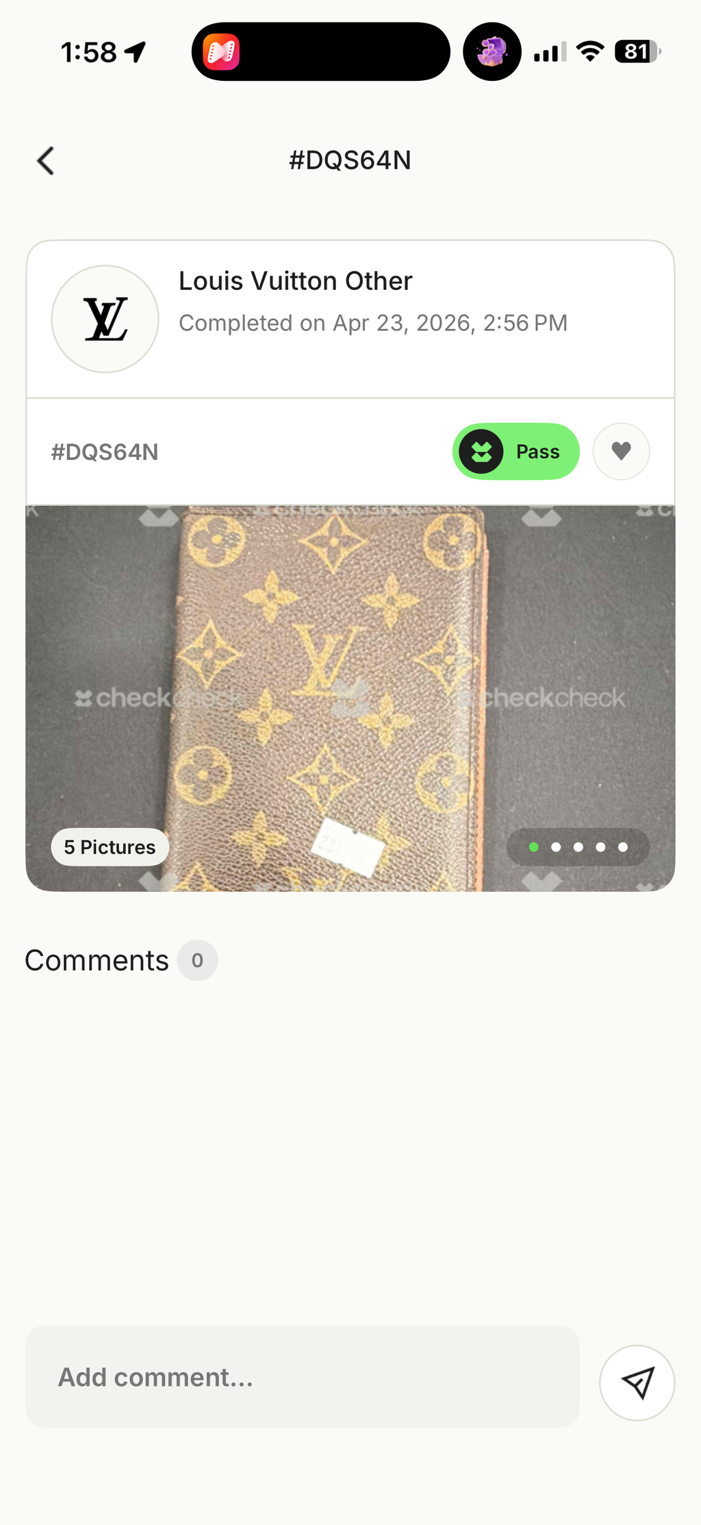 Louis Vuitton Monogram Long Wallet / Checkbook Wallet – Authentic with COA