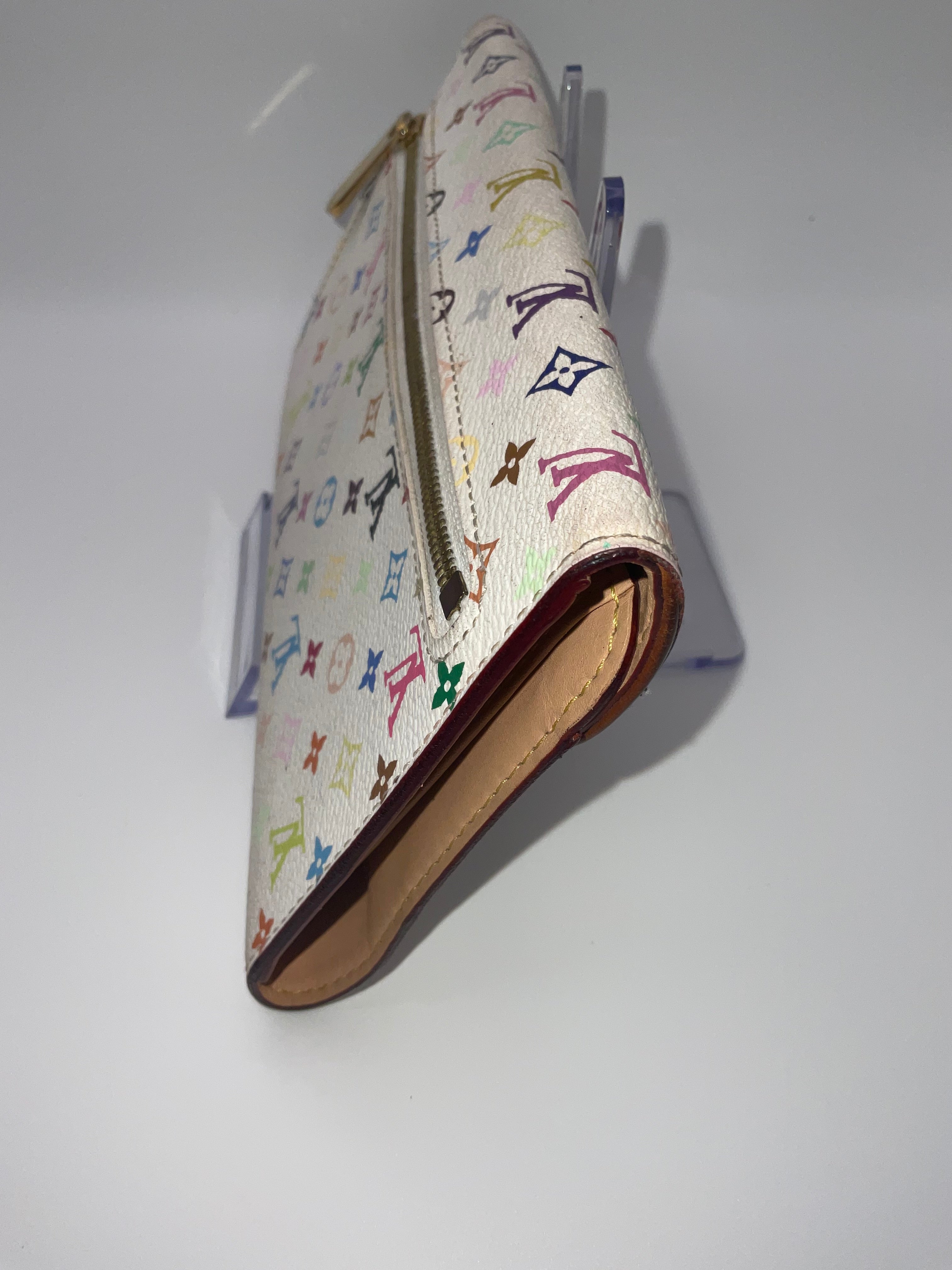 Louis Vuitton Eugenie Long Wallet White Murakami b Monogram Canvas | Authentic w/ COA