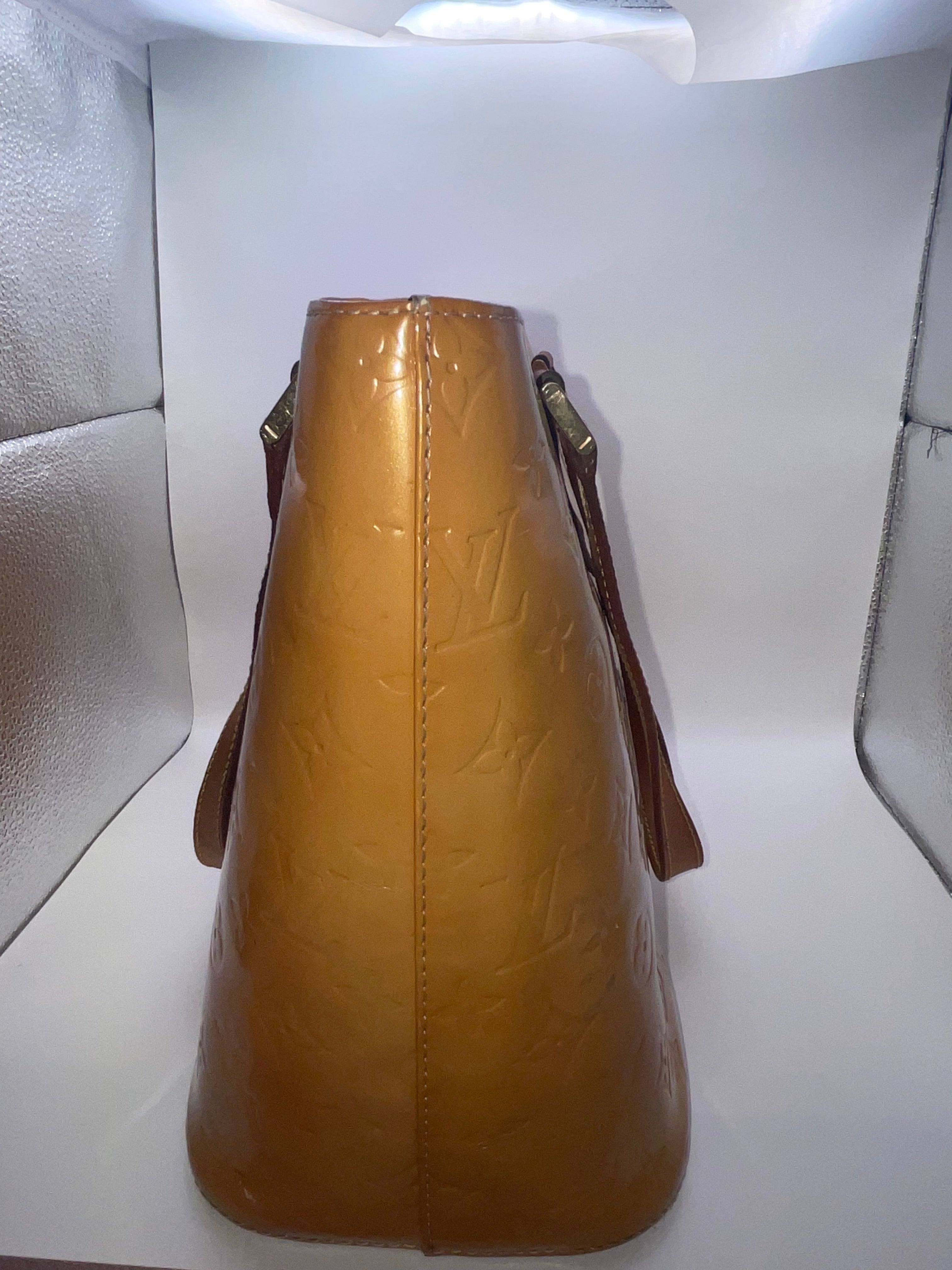 Louis Vuitton Houston Monogram Vernis Leather Tote Bag Beige | Made in France | Authentic