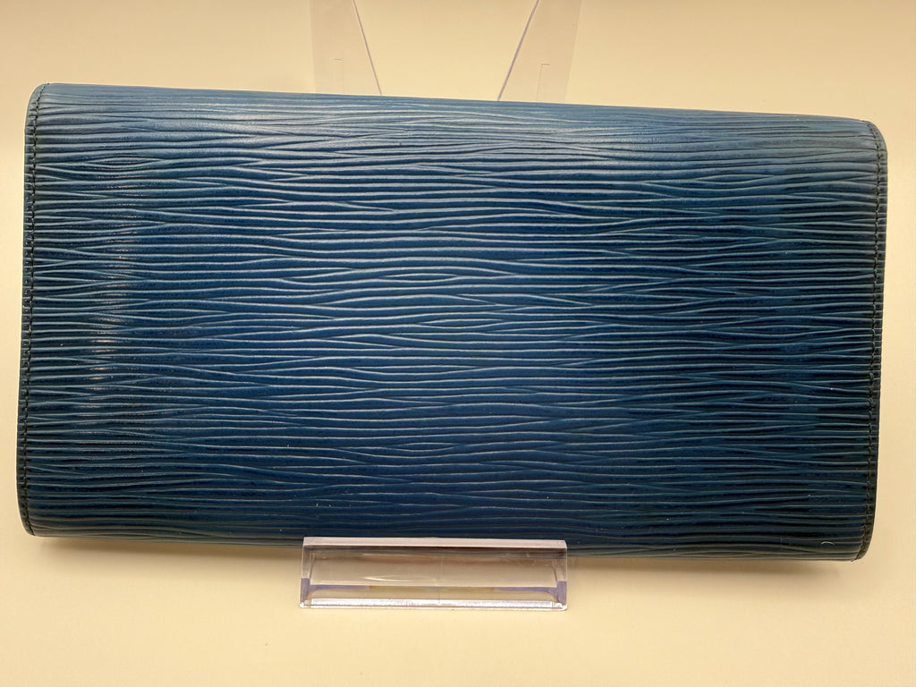 Louis Vuitton Sarah Wallet Toledo Blue Epi Leather Long Wallet – Made in France