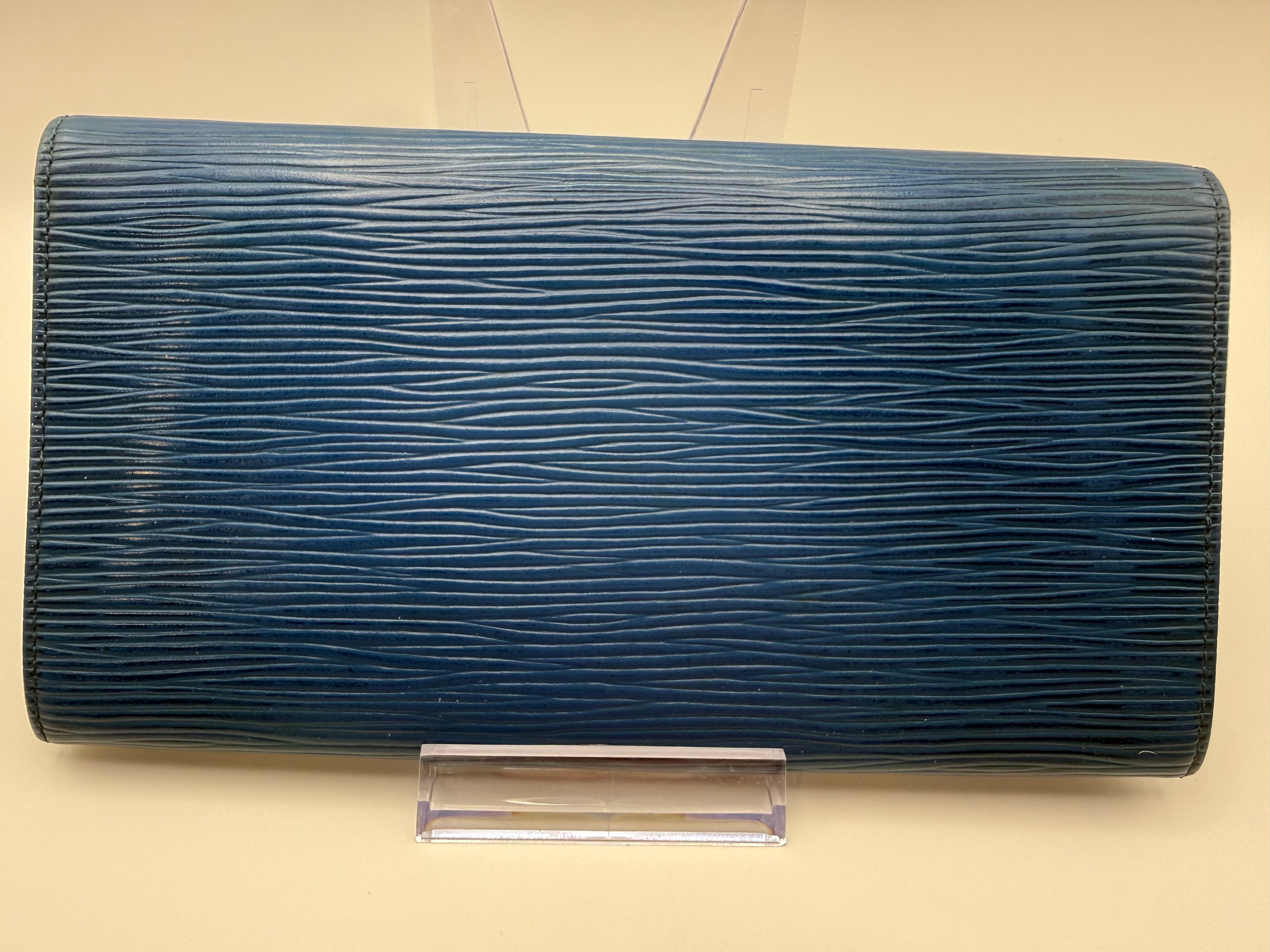 Louis Vuitton Sarah Wallet Toledo Blue Epi Leather Long Wallet – Made in France