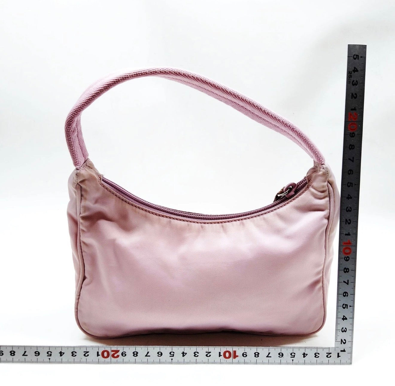 PRADA Pink Nylon Mini Shoulder Bag Silver Hardware Made in Italy | COA