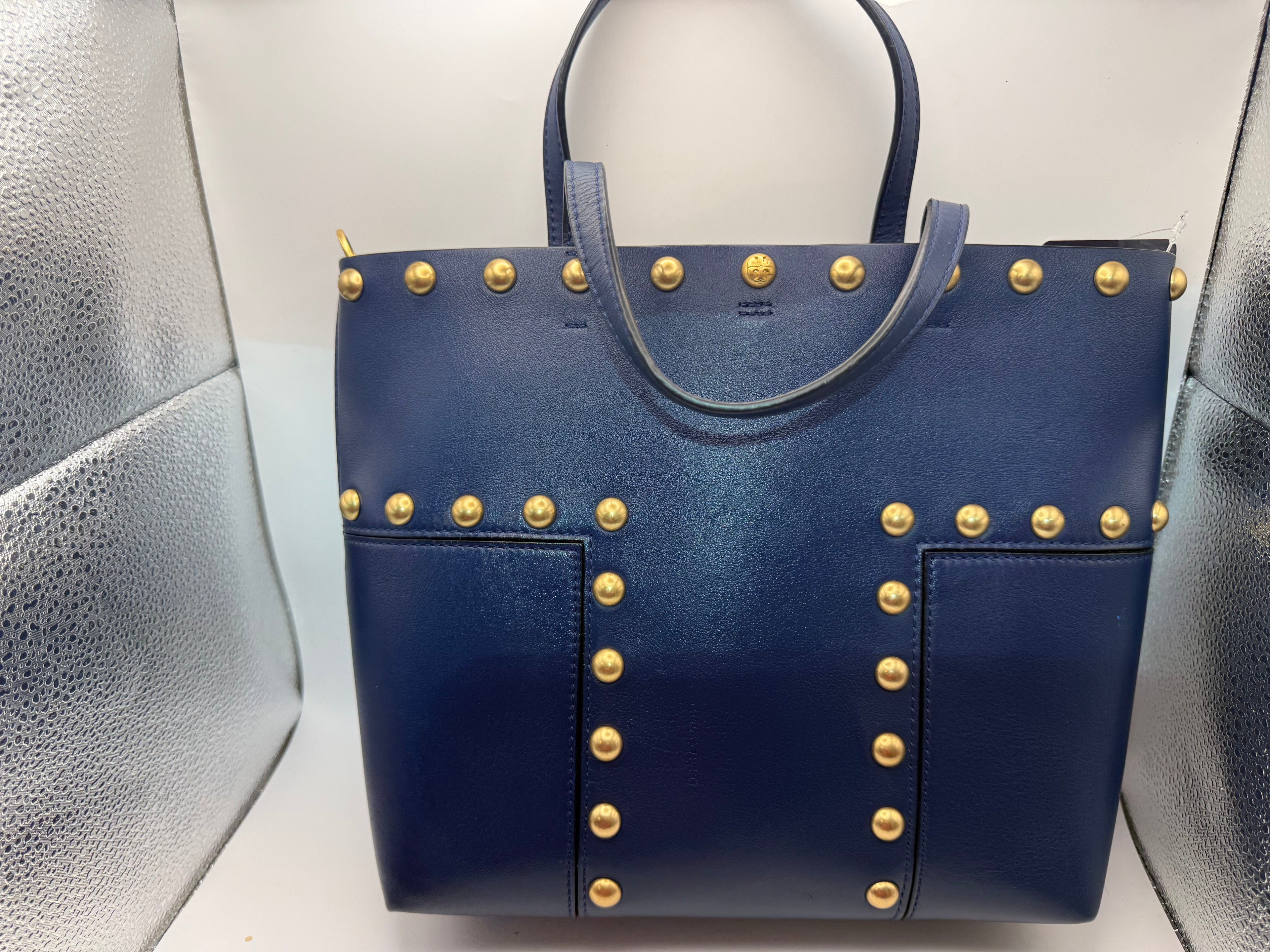 Tory Burch Studded Tote - Navytags