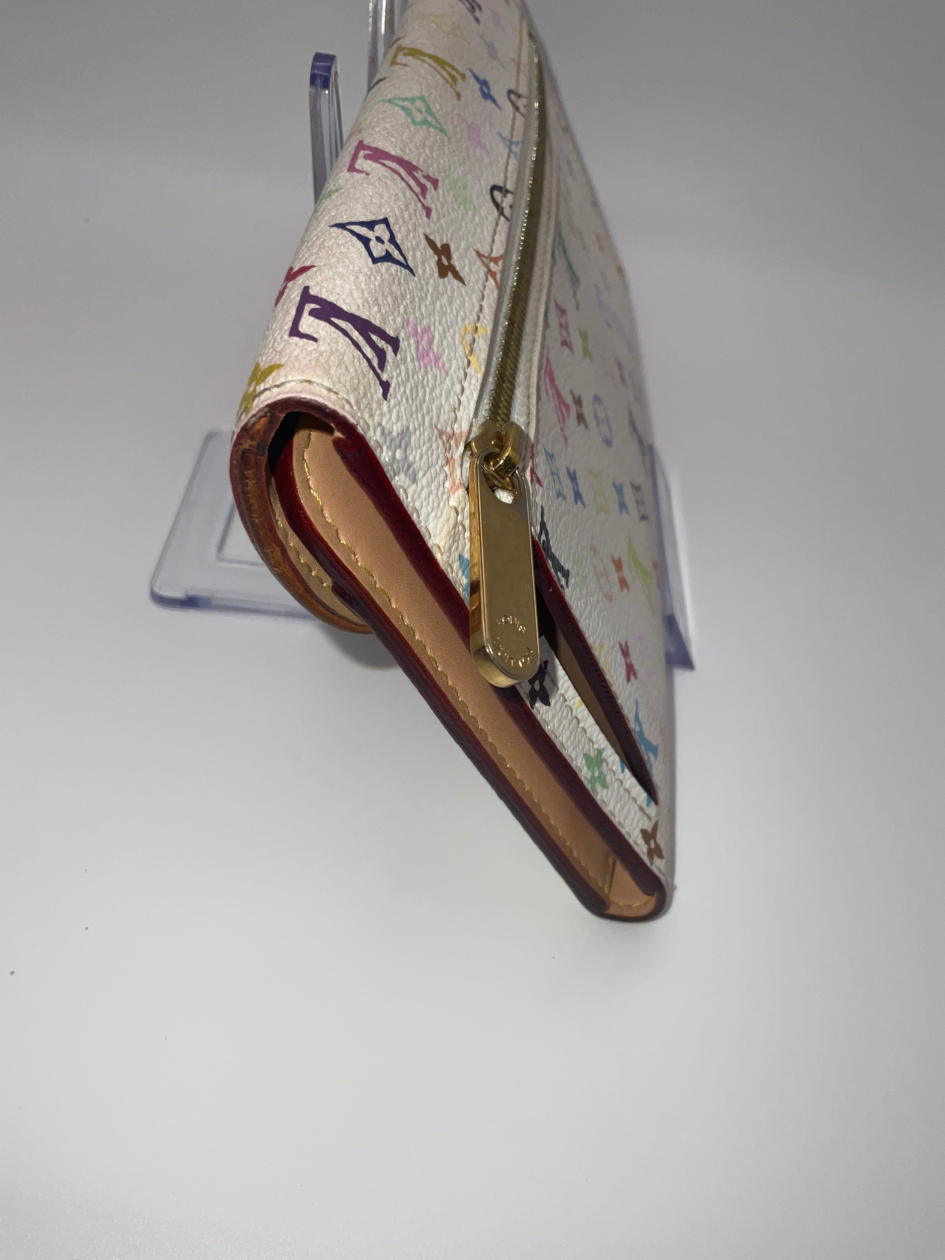 Louis Vuitton Eugenie Long Wallet White Murakami b Monogram Canvas | Authentic w/ COA