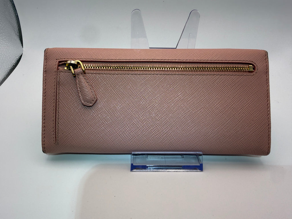 Prada Saffiano Metal Long Wallet – Orchidea Pink | With Authentication Card