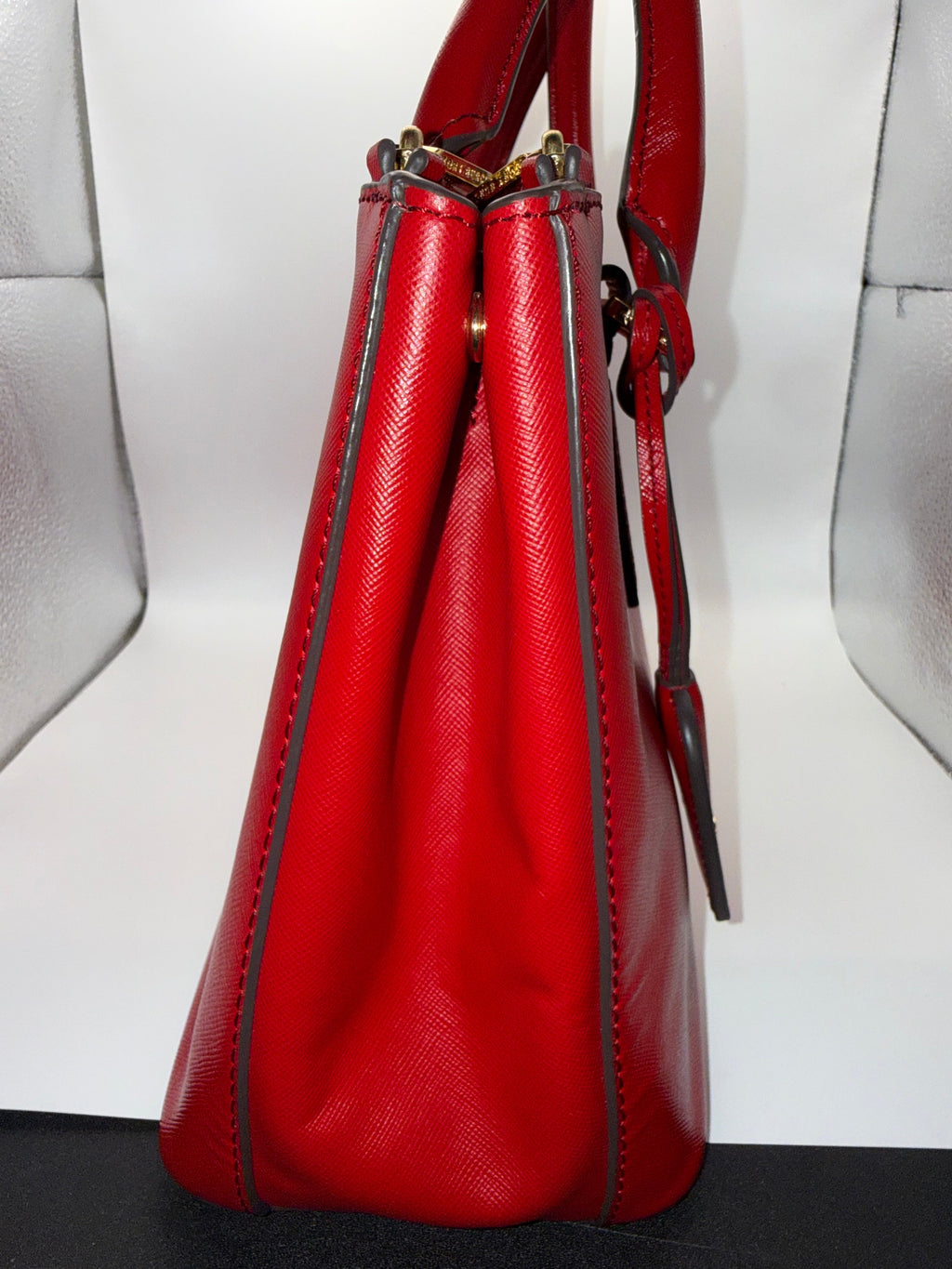 Tory Burch Robinson Double-Zip Tote | Red Saffiano Leather | Medium