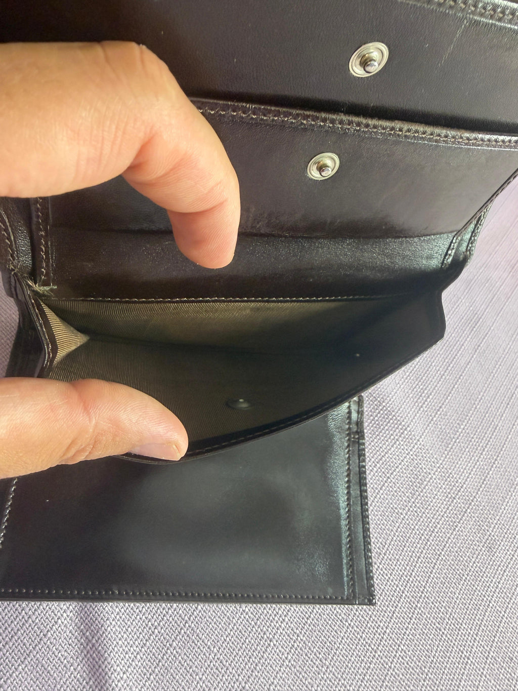 Fendi Zucca Canvas Long Wallet Brown FF Logo Leather Trim