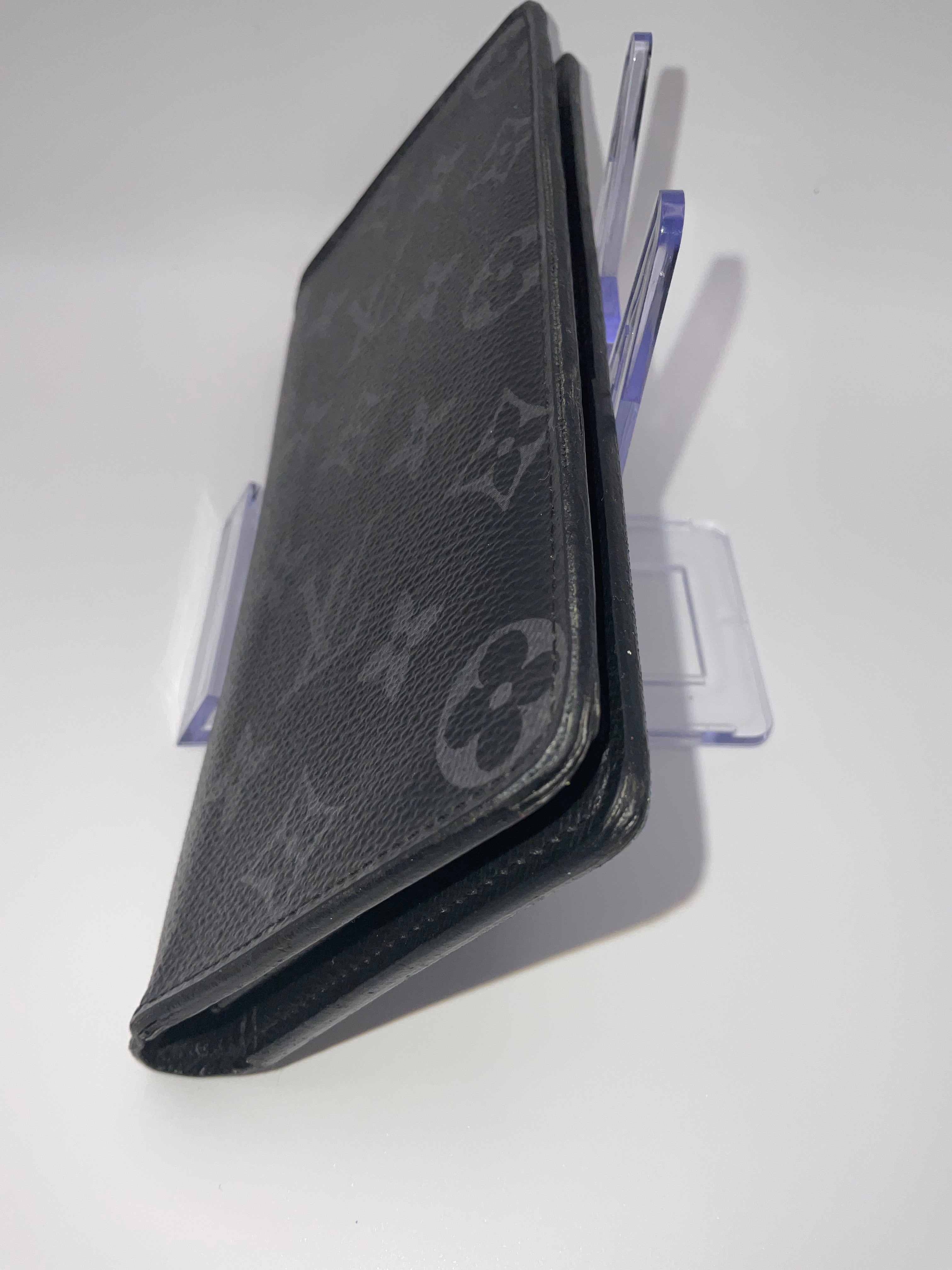 Louis Vuitton Brazza Wallet Monogram Eclipse Canvas Black Long Wallet