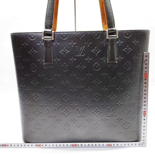 Louis Vuitton Monogram Mat Stockton Tote M55112 Black