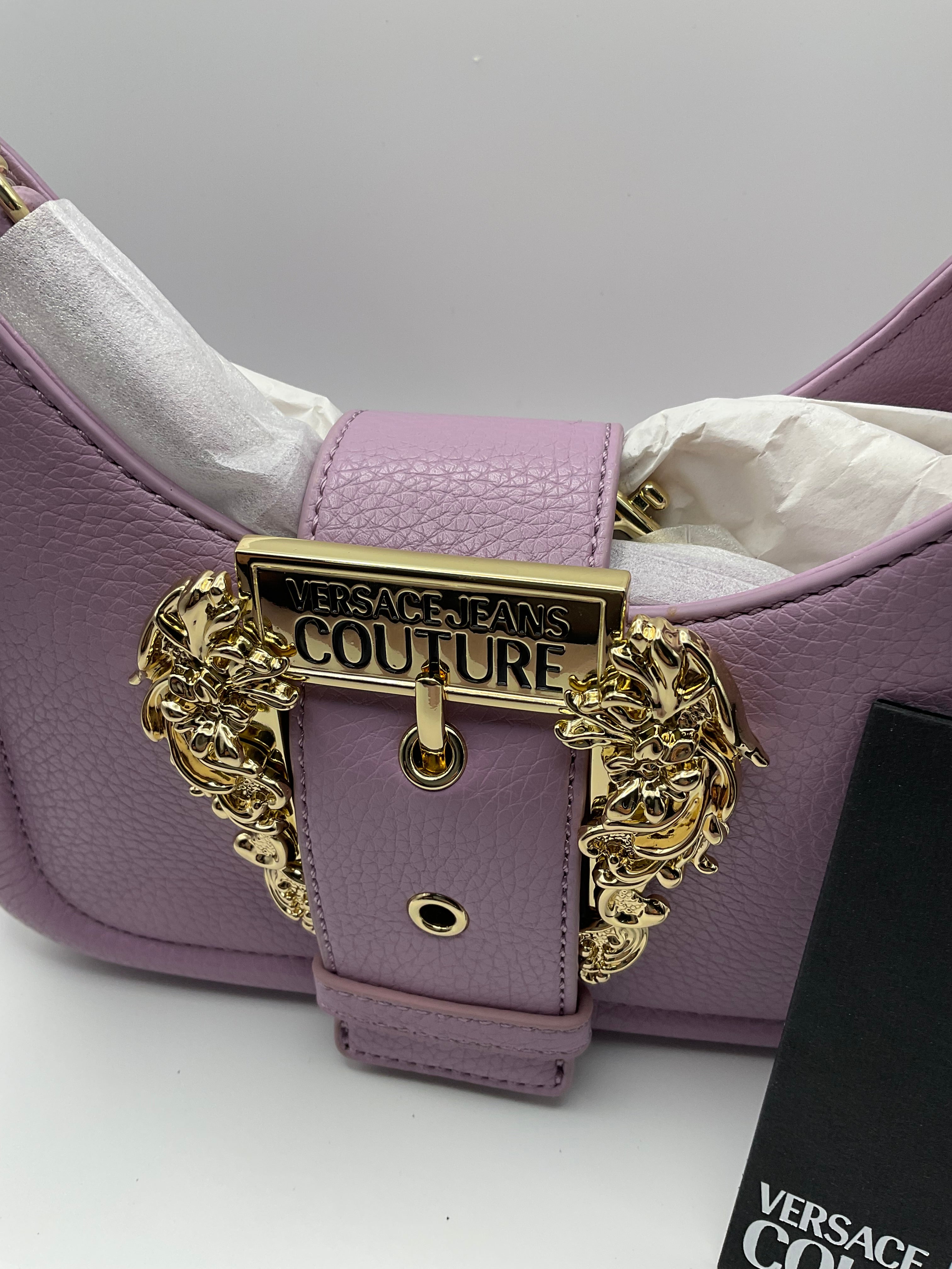 Versace Jeans Couture Lilac Buckle Shoulder & Crossbody Bag – New with Tags