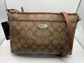 Coach Signature Canvas Crossbody Bag – Khaki/Mahogany