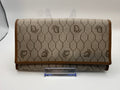 Vintage Christian Dior Honeycomb Monogram Canvas Long Wallet – Brown