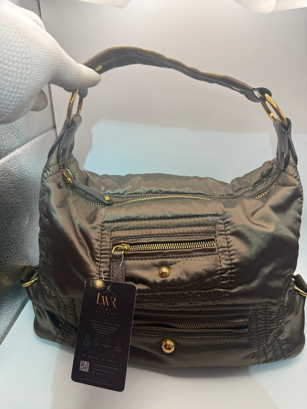 Tod's Quilted Nylon Hobo Bag – Dark Brown, Made in Italy