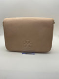 Tory Burch McGraw Fold-Over Pebbled Leather Crossbody Bag – Light Blush